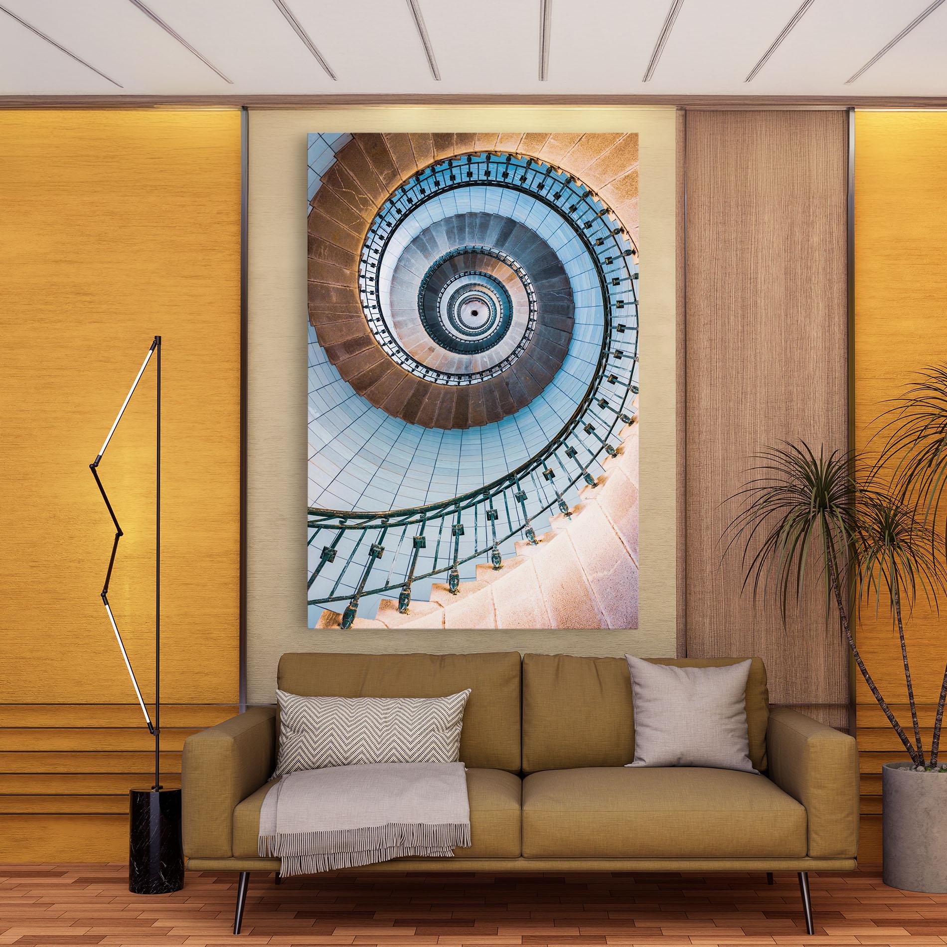 Leinwandbild Blue Opaline Stairs mockup 9