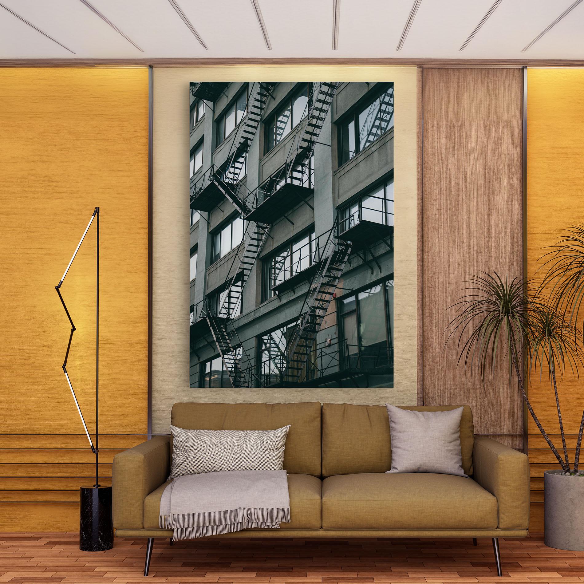 Leinwandbild Building Stairs mockup 9
