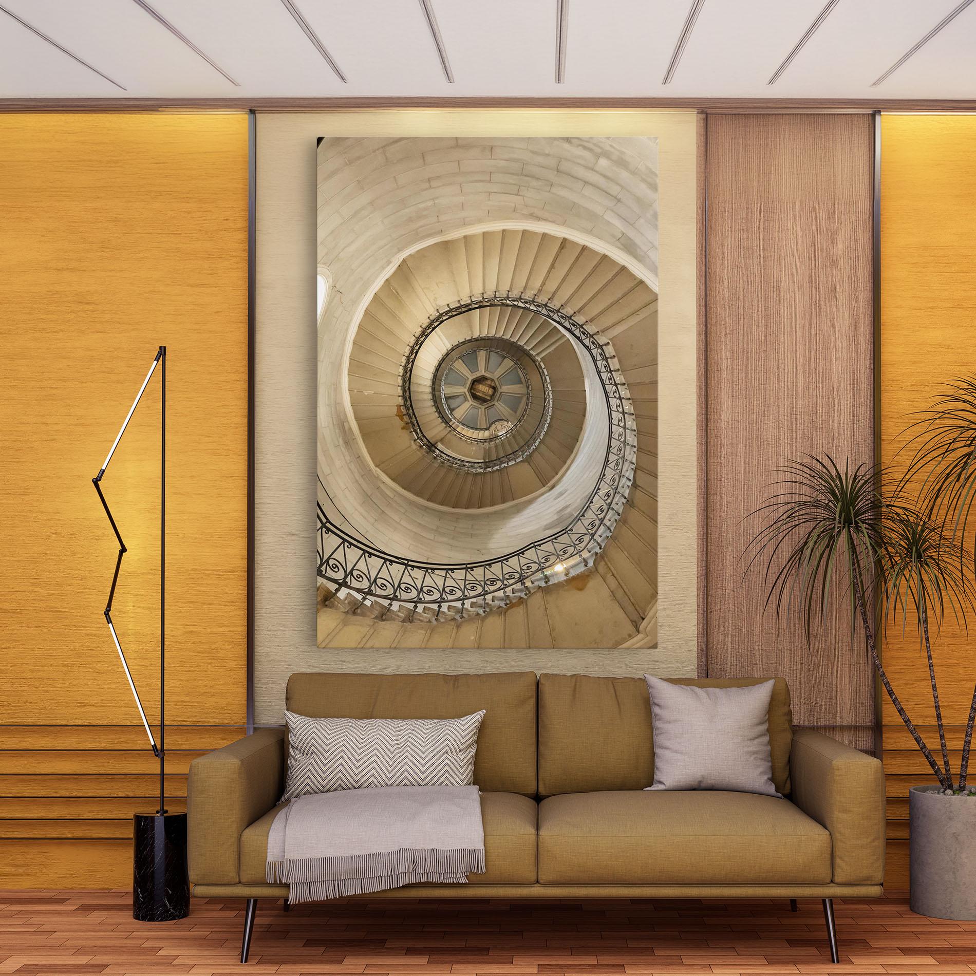 Leinwandbild Cream Down Stairs mockup 9