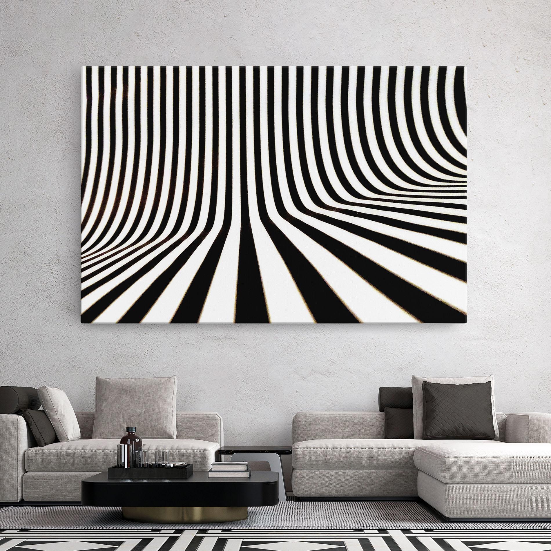 Leinwandbild Black And White Illusion mockup 2