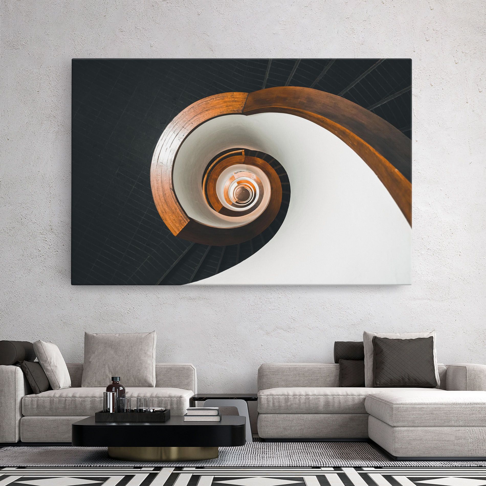 Black Spiral Stairs mockup 2