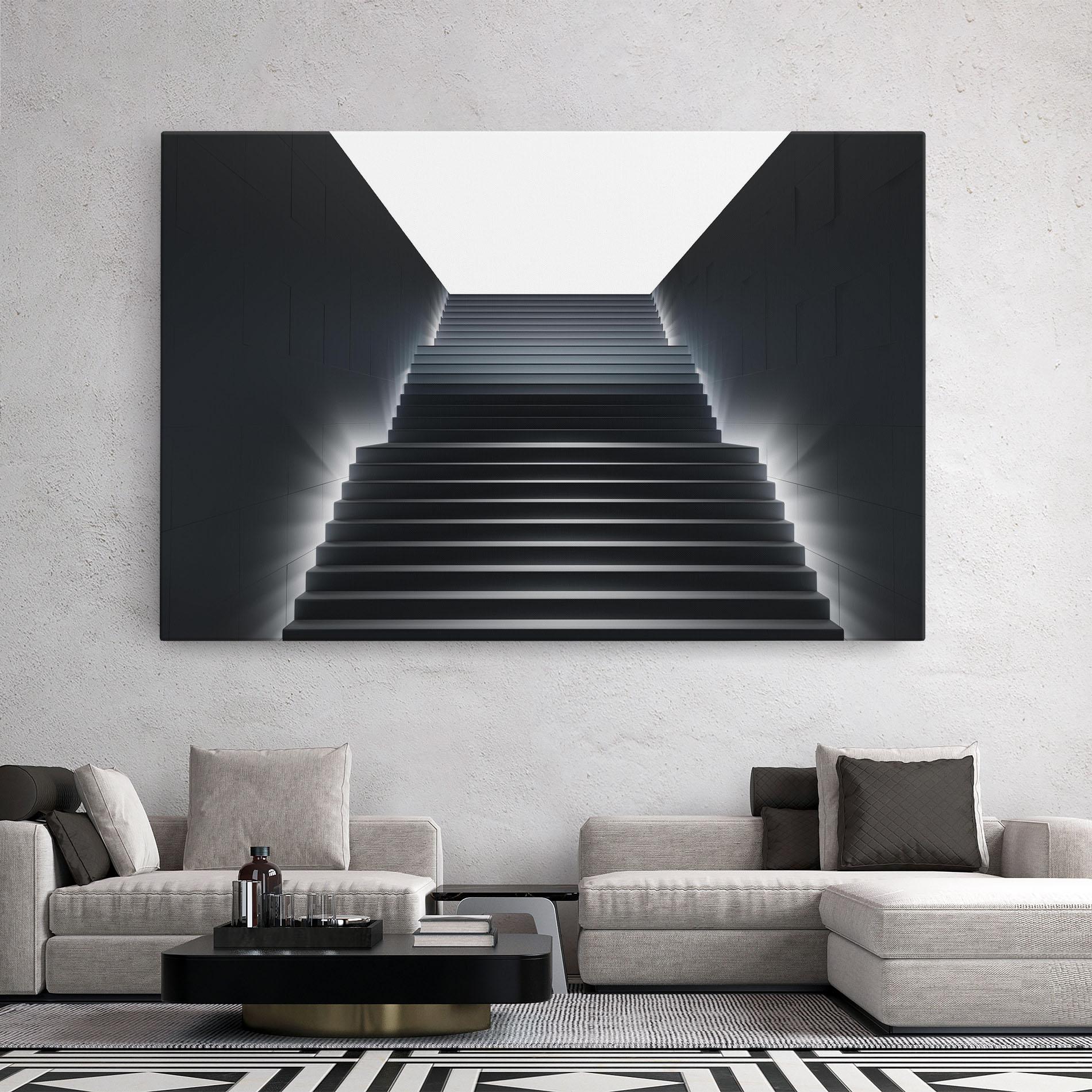 Leinwandbild Dark Stairs mockup 2