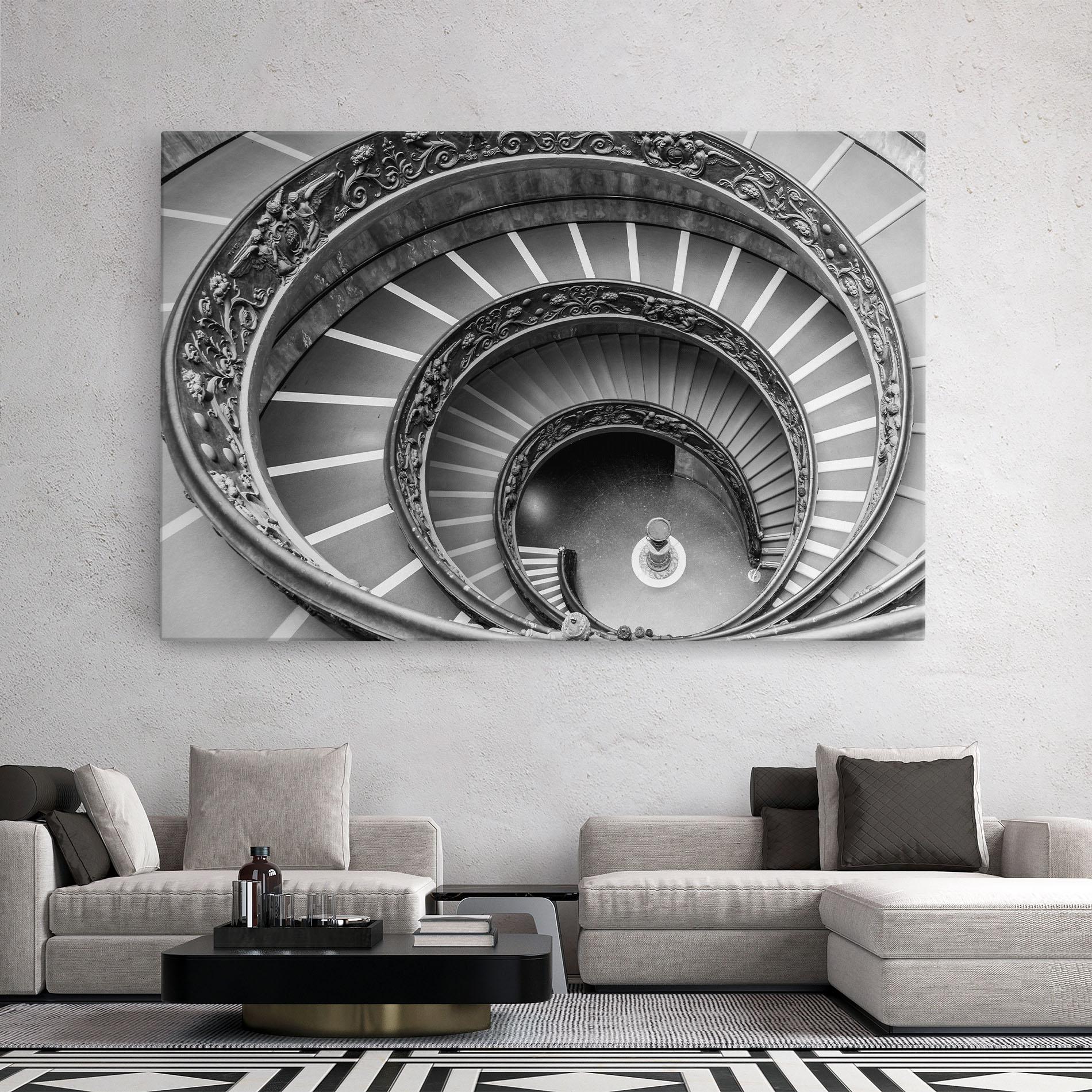 Leinwandbild Grey Spiral mockup 2