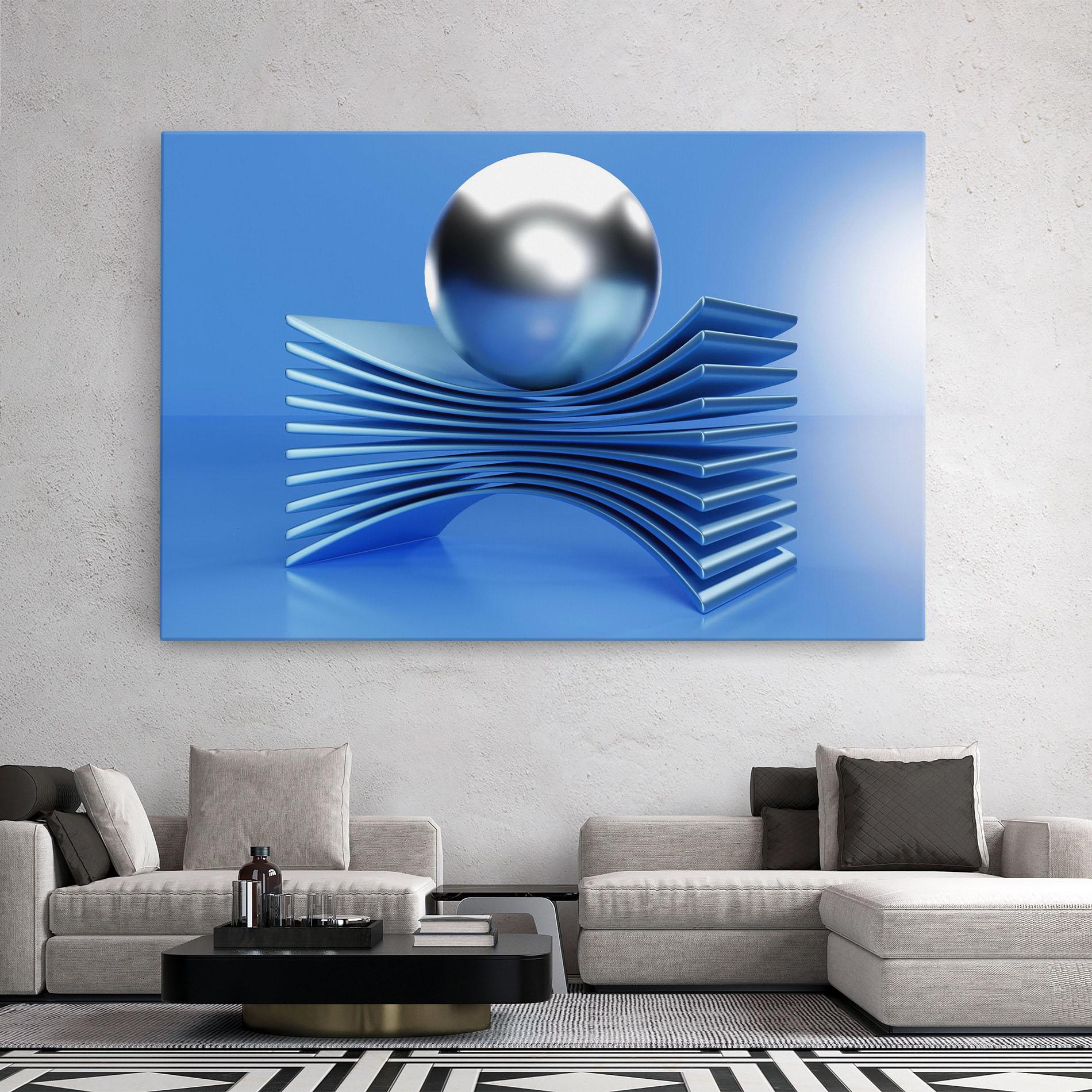 Leinwandbild Silver Ball mockup 2