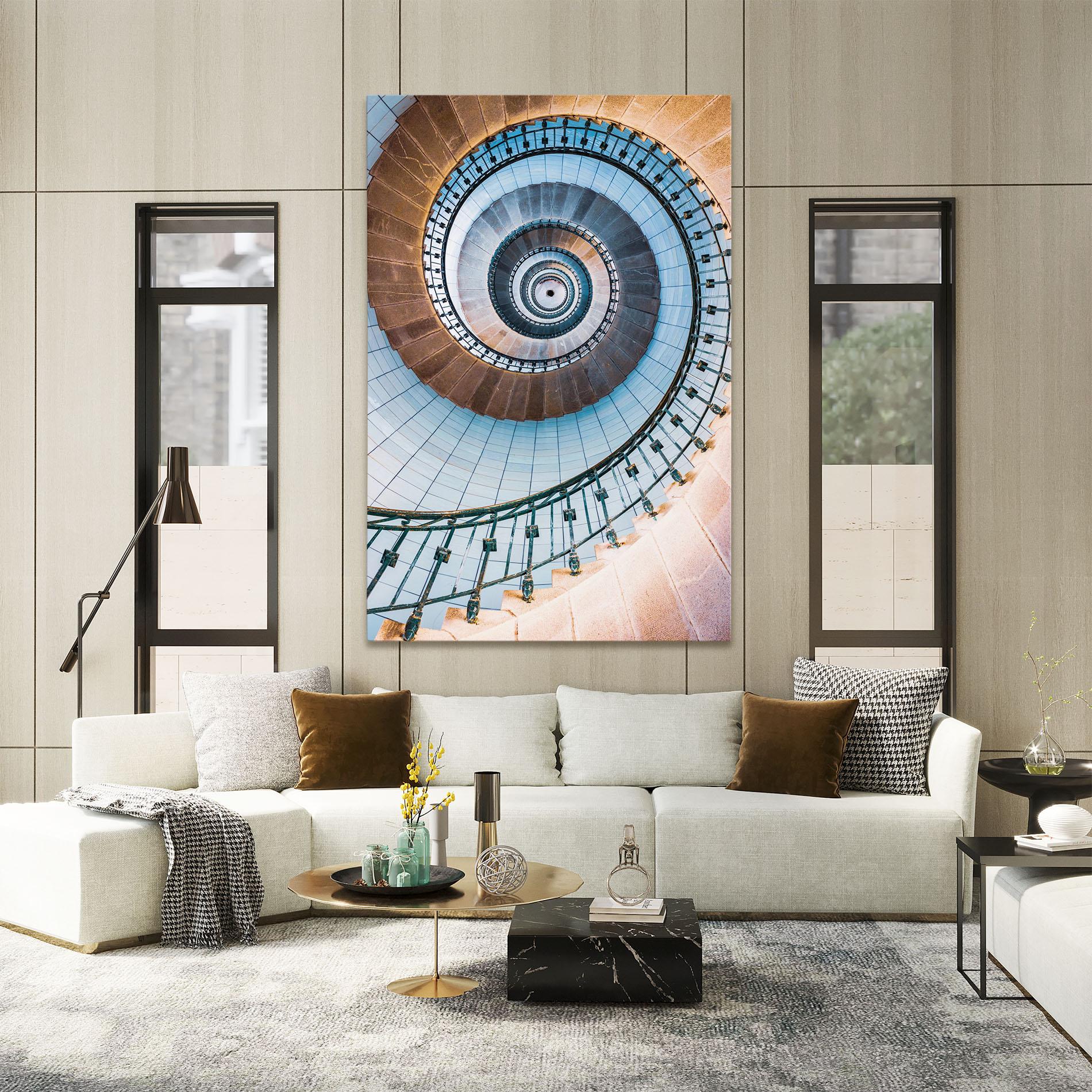 Leinwandbild Blue Opaline Stairs mockup 2