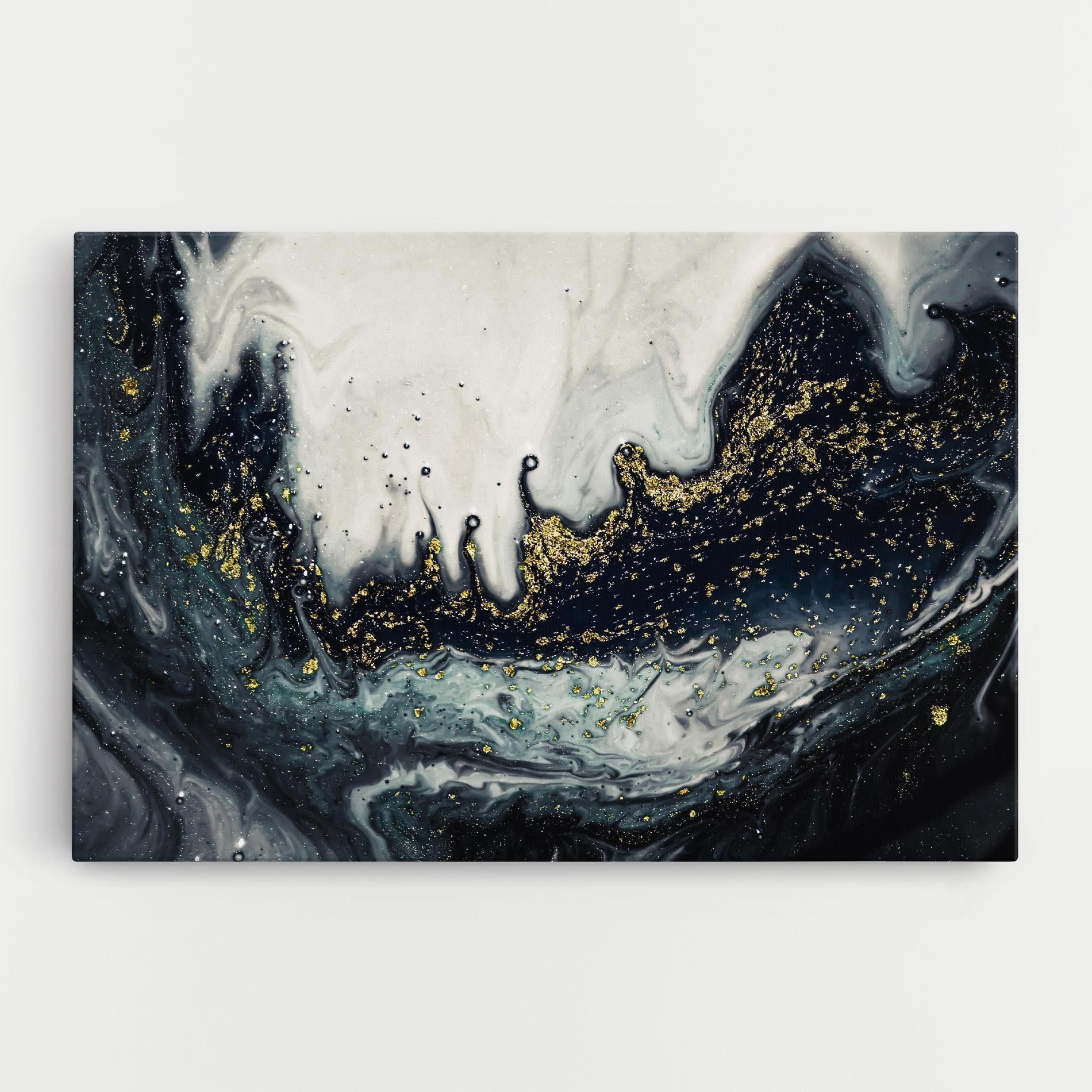 Leinwandbild Abstract Black mockup 0