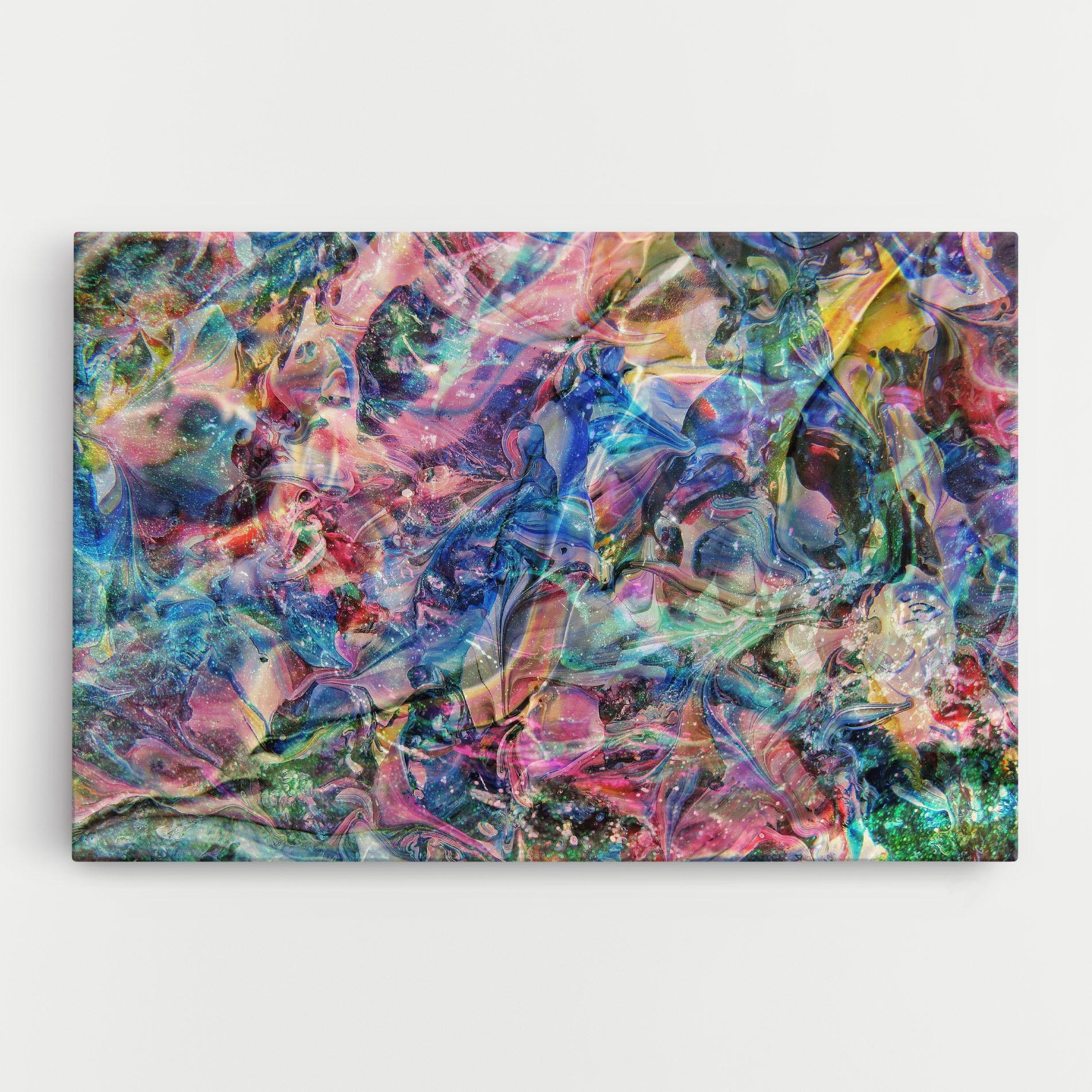 Leinwandbild Abstract Colourful Glass mockup 0