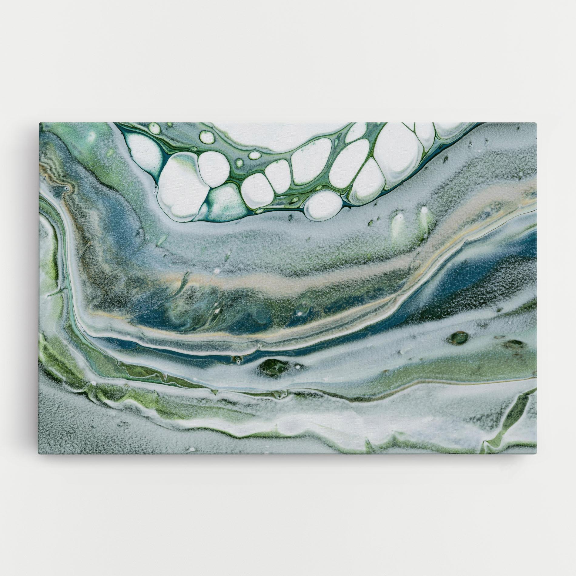 Leinwandbild Dark Green Liquid mockup 0