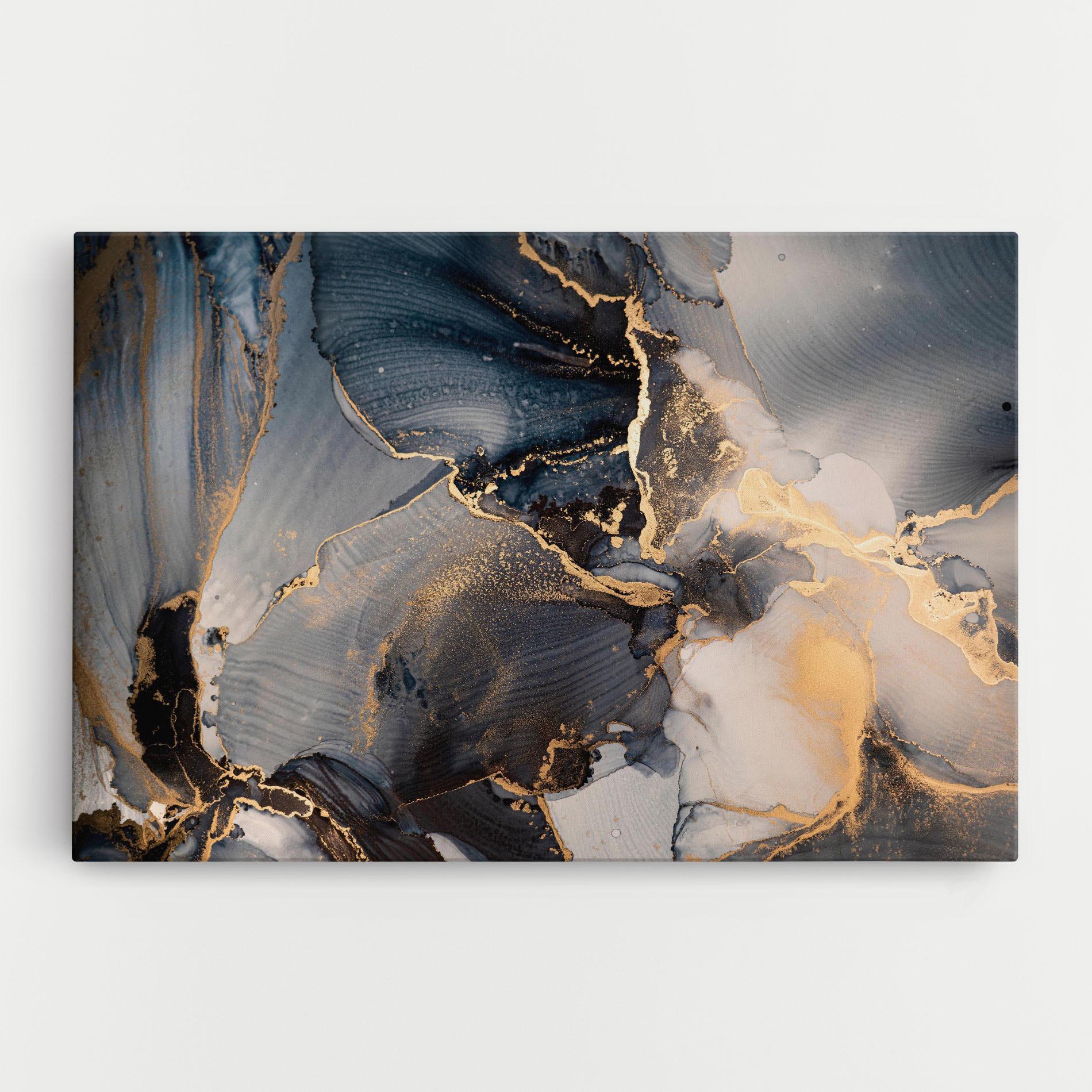 Leinwandbild Golden Abstract Marble mockup 0