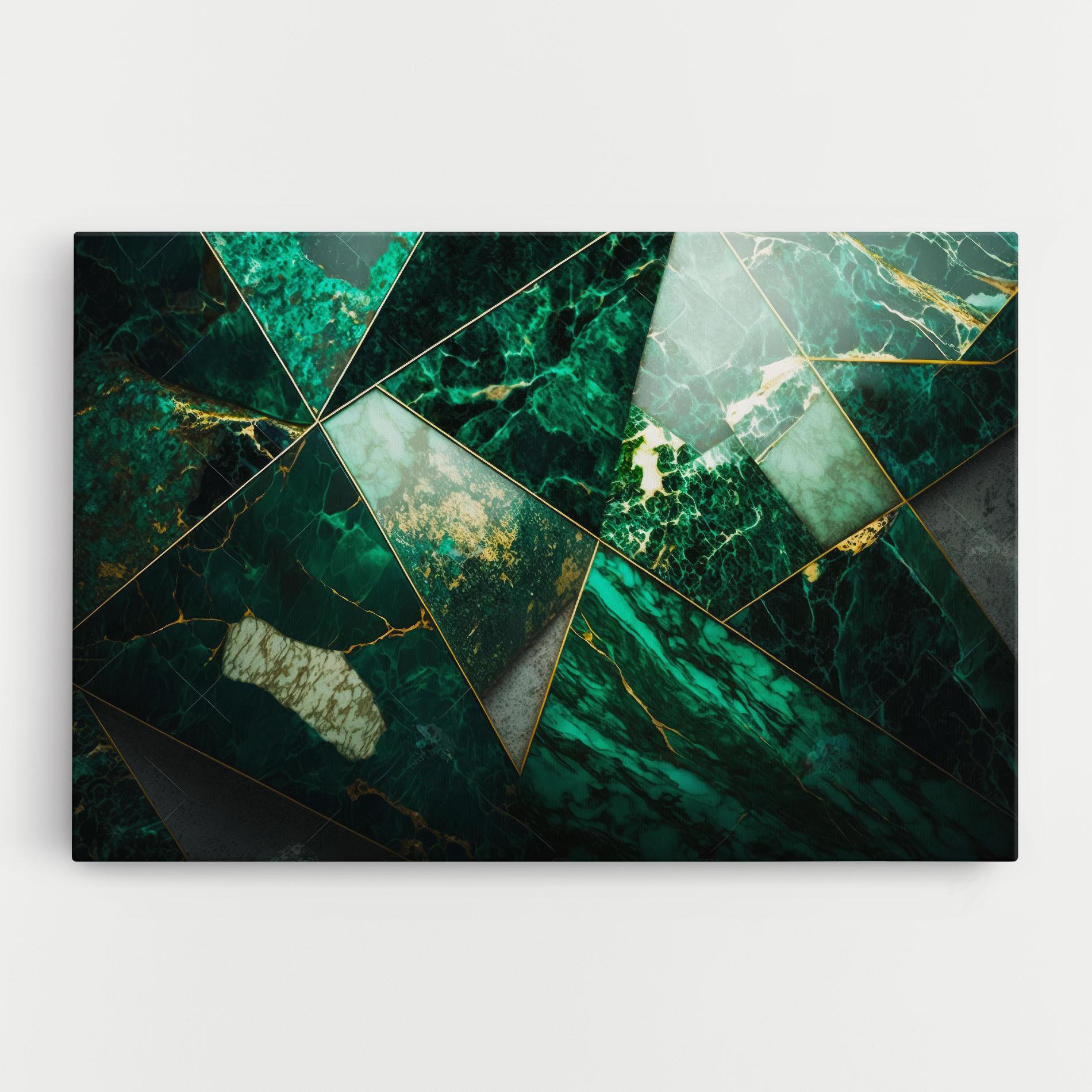 Leinwandbild Green Marble mockup 0
