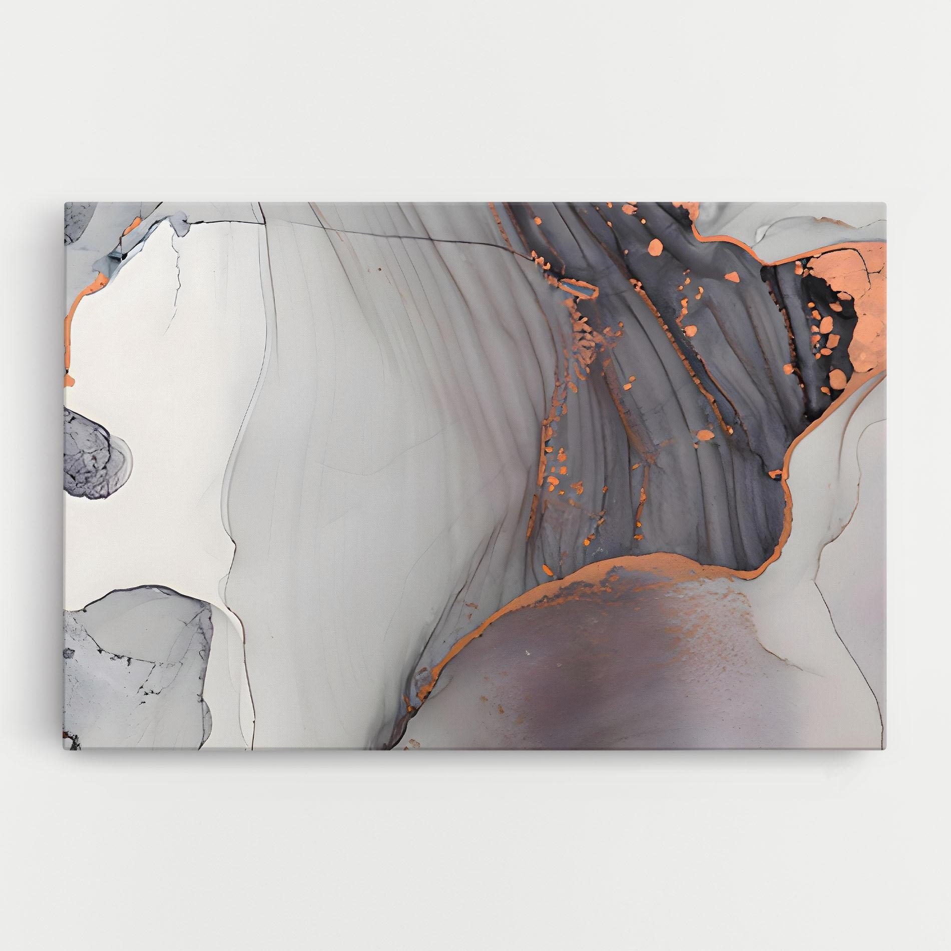Leinwandbild Grey Pink Liquid Marble mockup 0