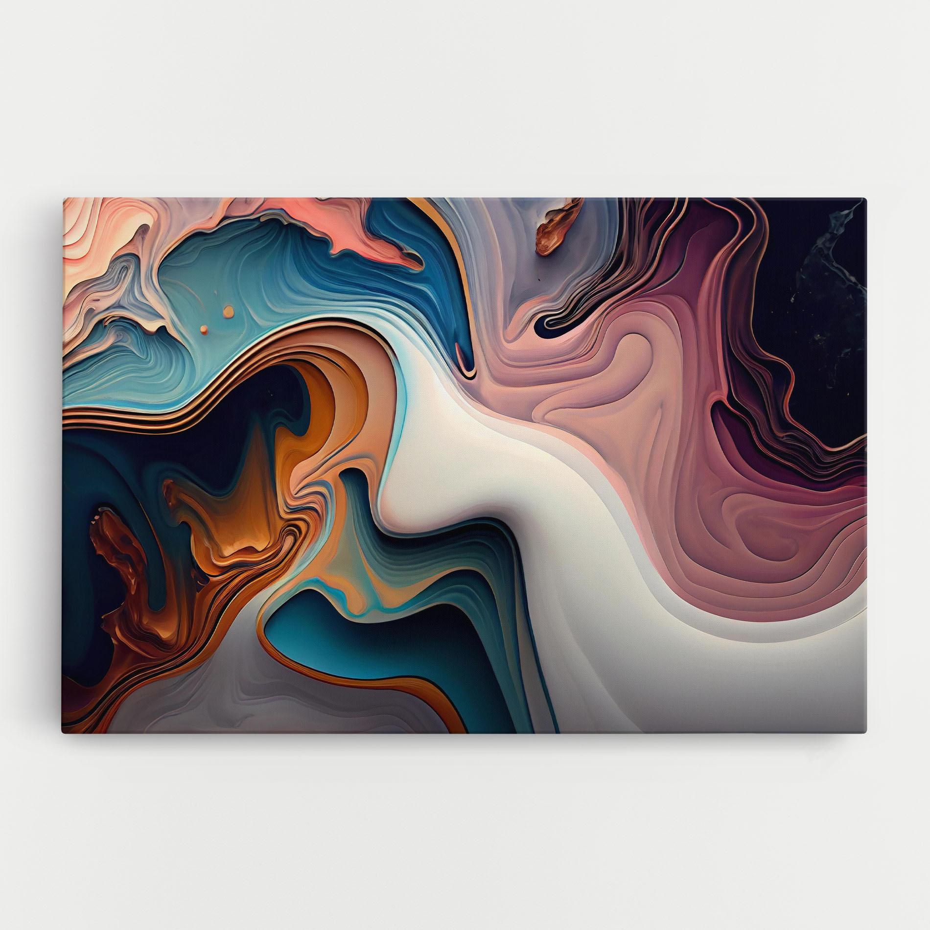 Leinwandbild Mixed Colors Marble mockup 0