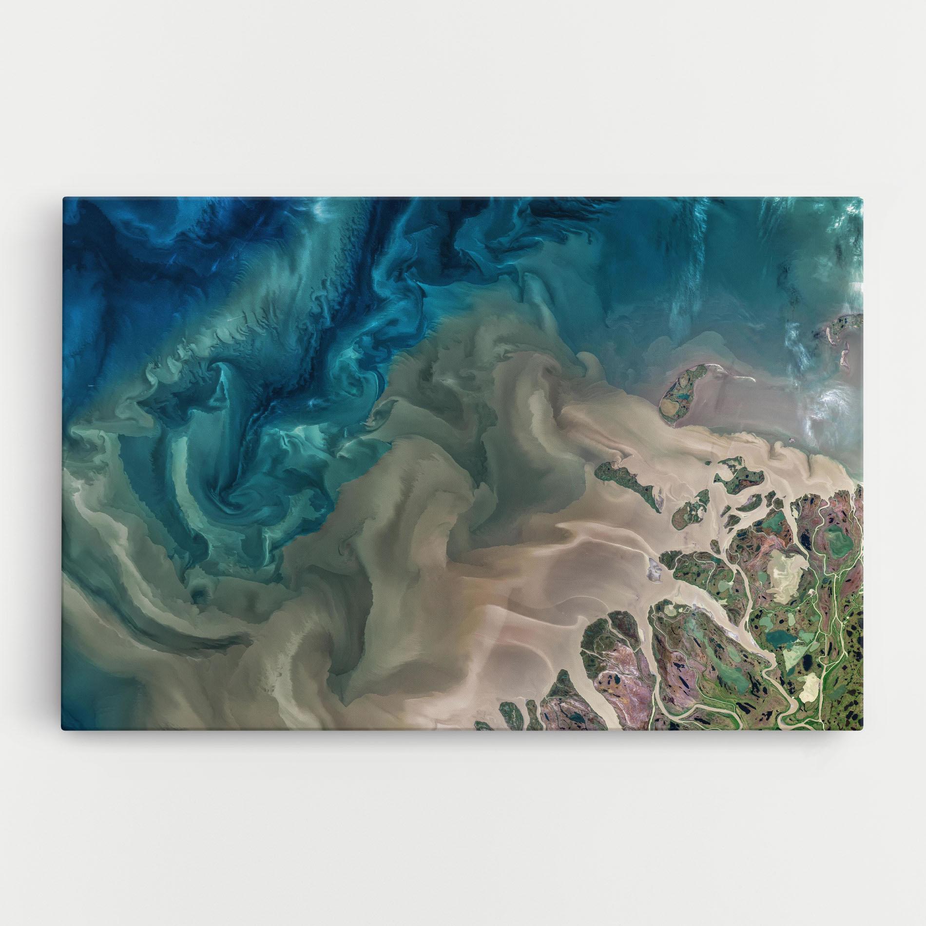 Leinwandbild Ocean Blue Marble mockup 0