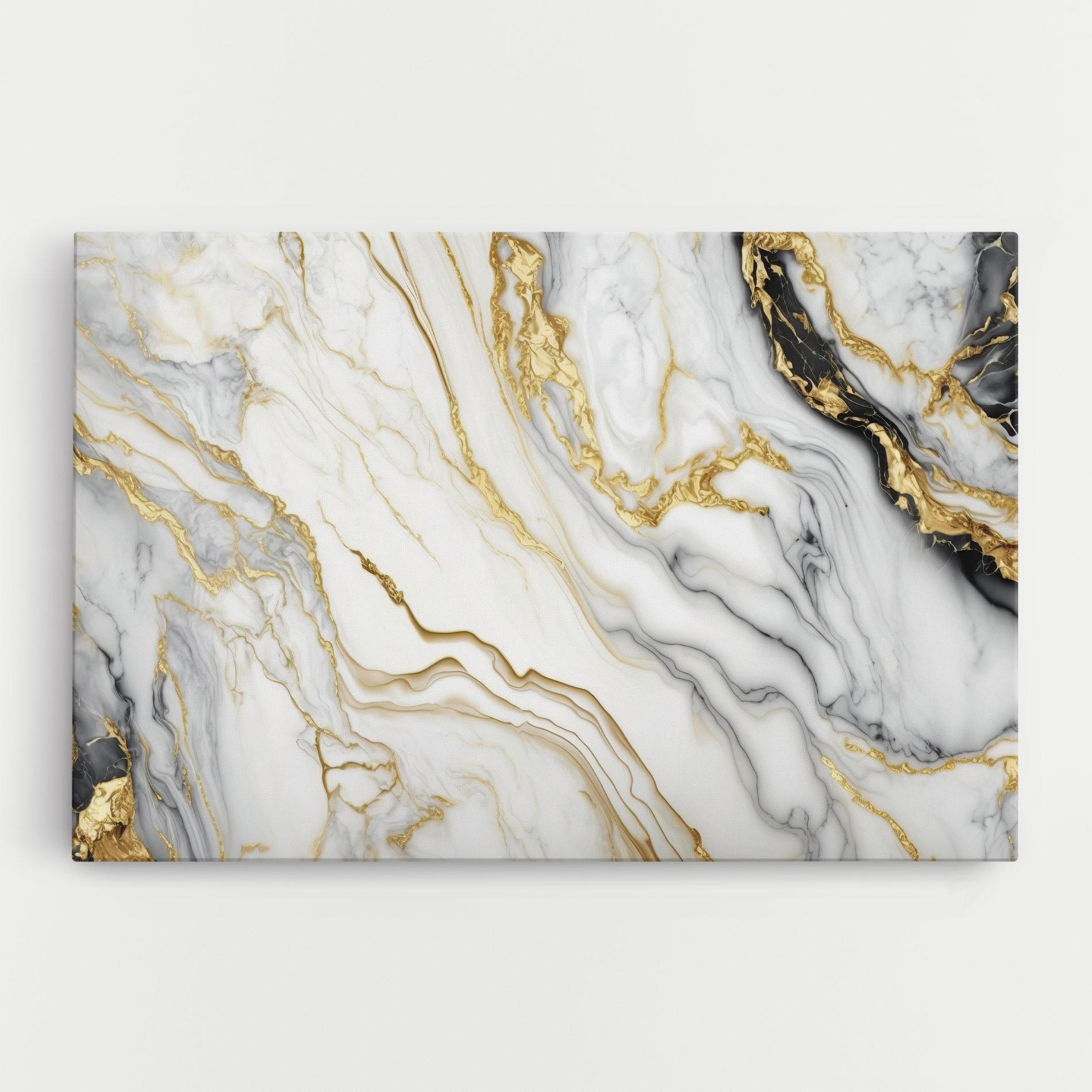 Leinwandbild White Golden Marble mockup 0