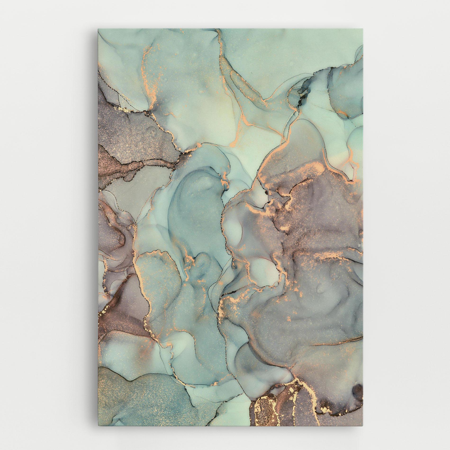 Leinwandbild Abstract Turquoise Marble mockup 0
