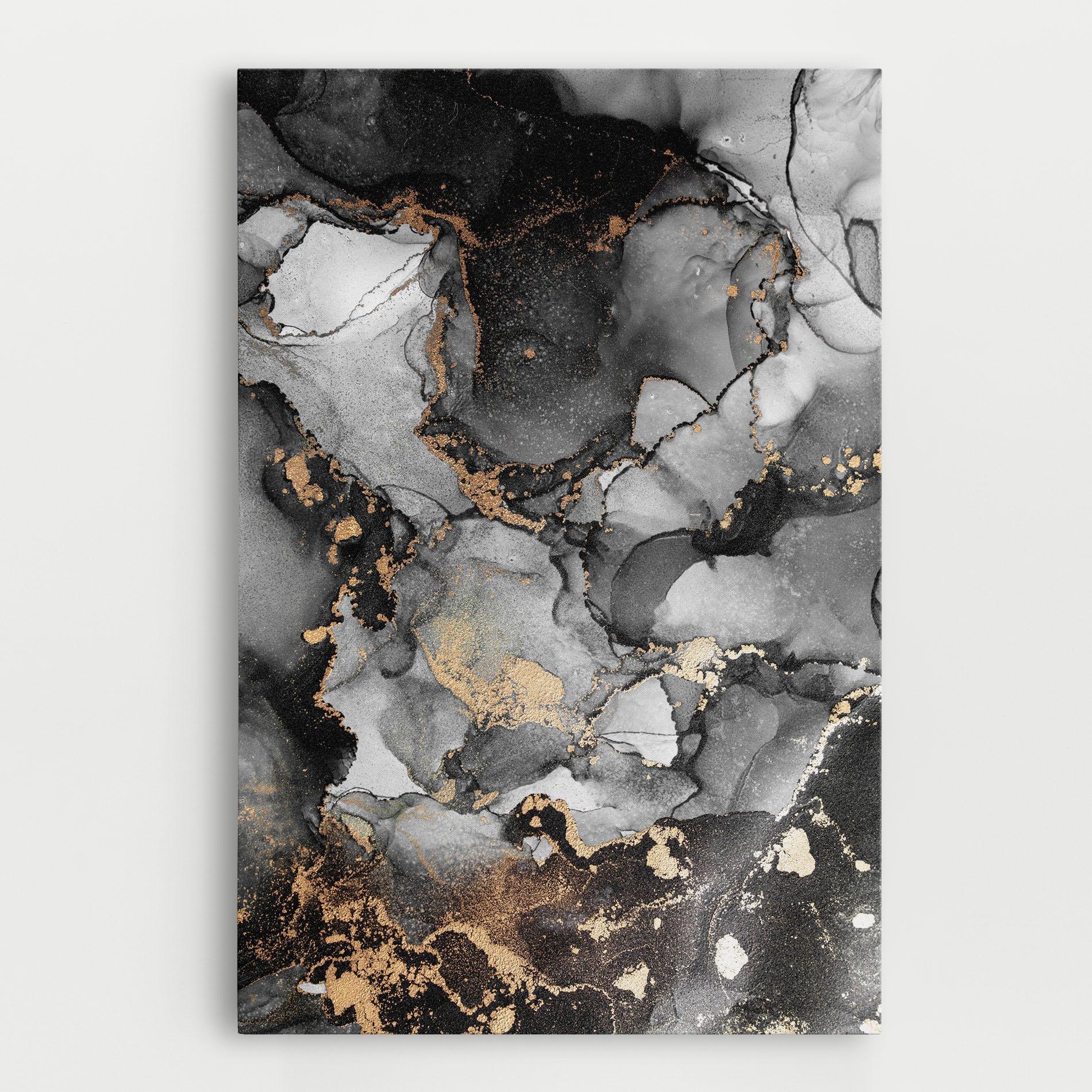 Leinwandbild Grey Gold Marble mockup 0