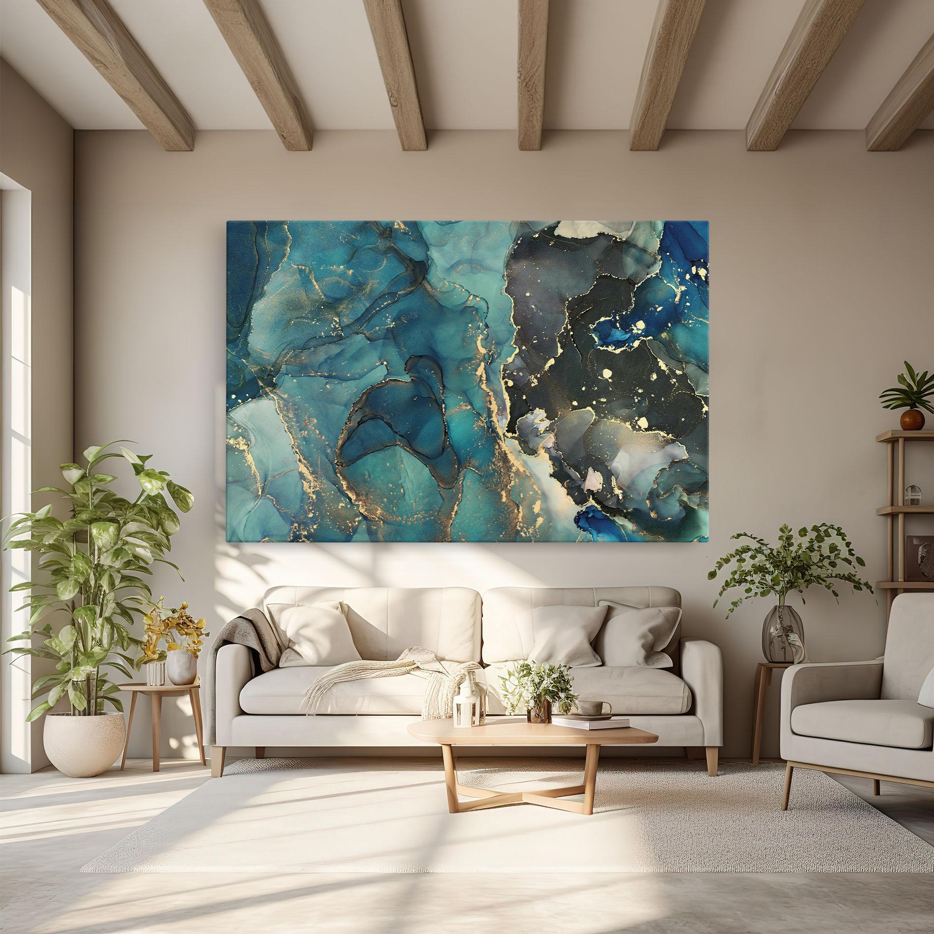 Leinwandbild Blue Marble mockup 6