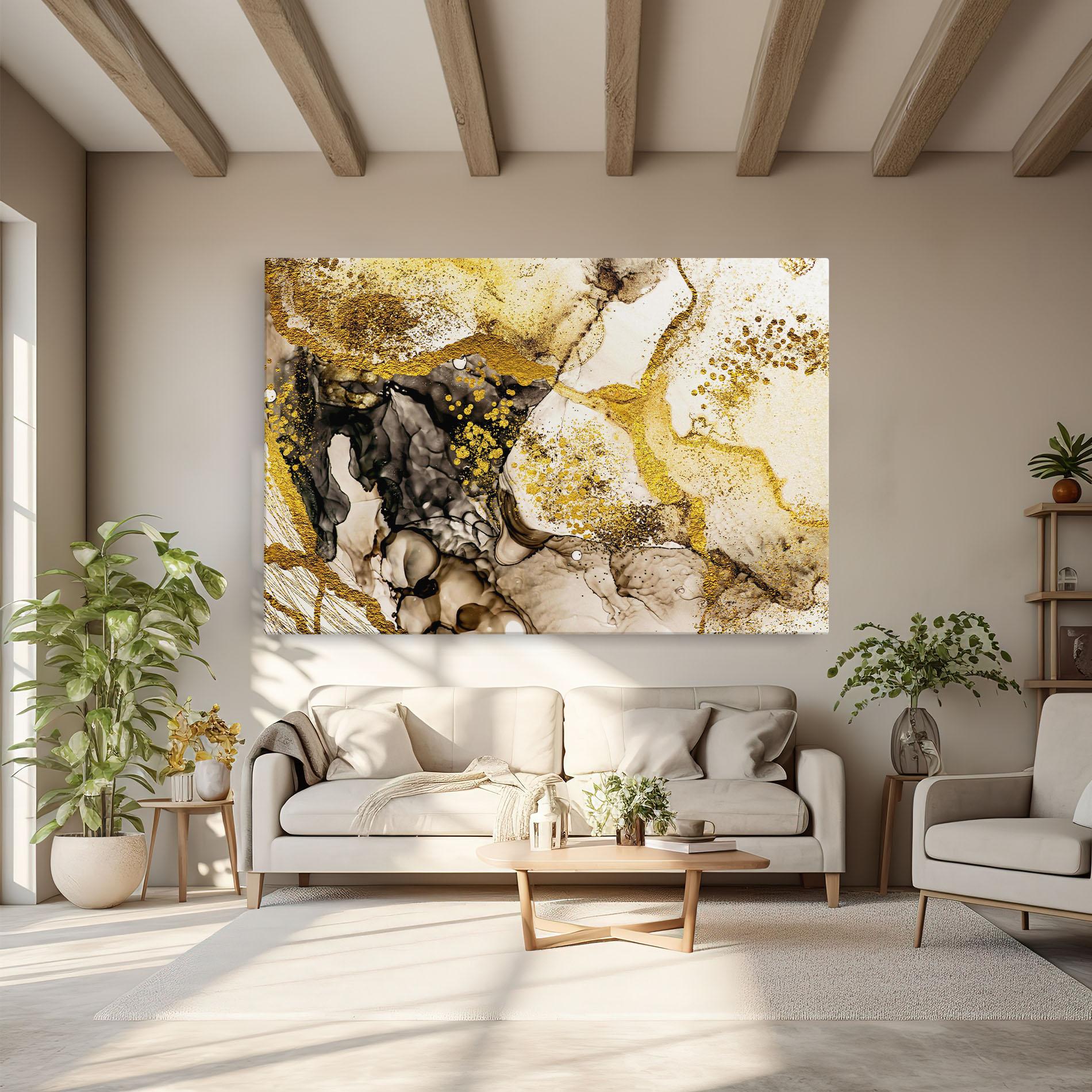 Leinwandbild Golden Sand mockup 6