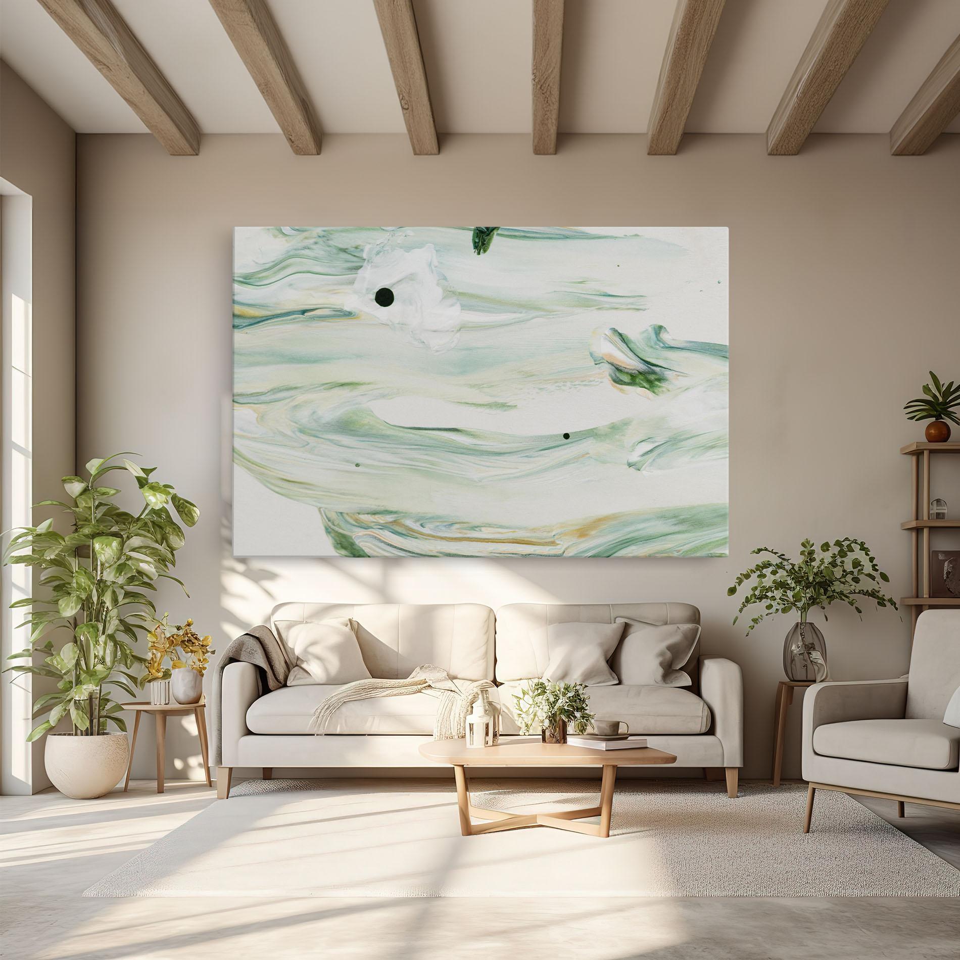 Leinwandbild Light Green Painting mockup 6