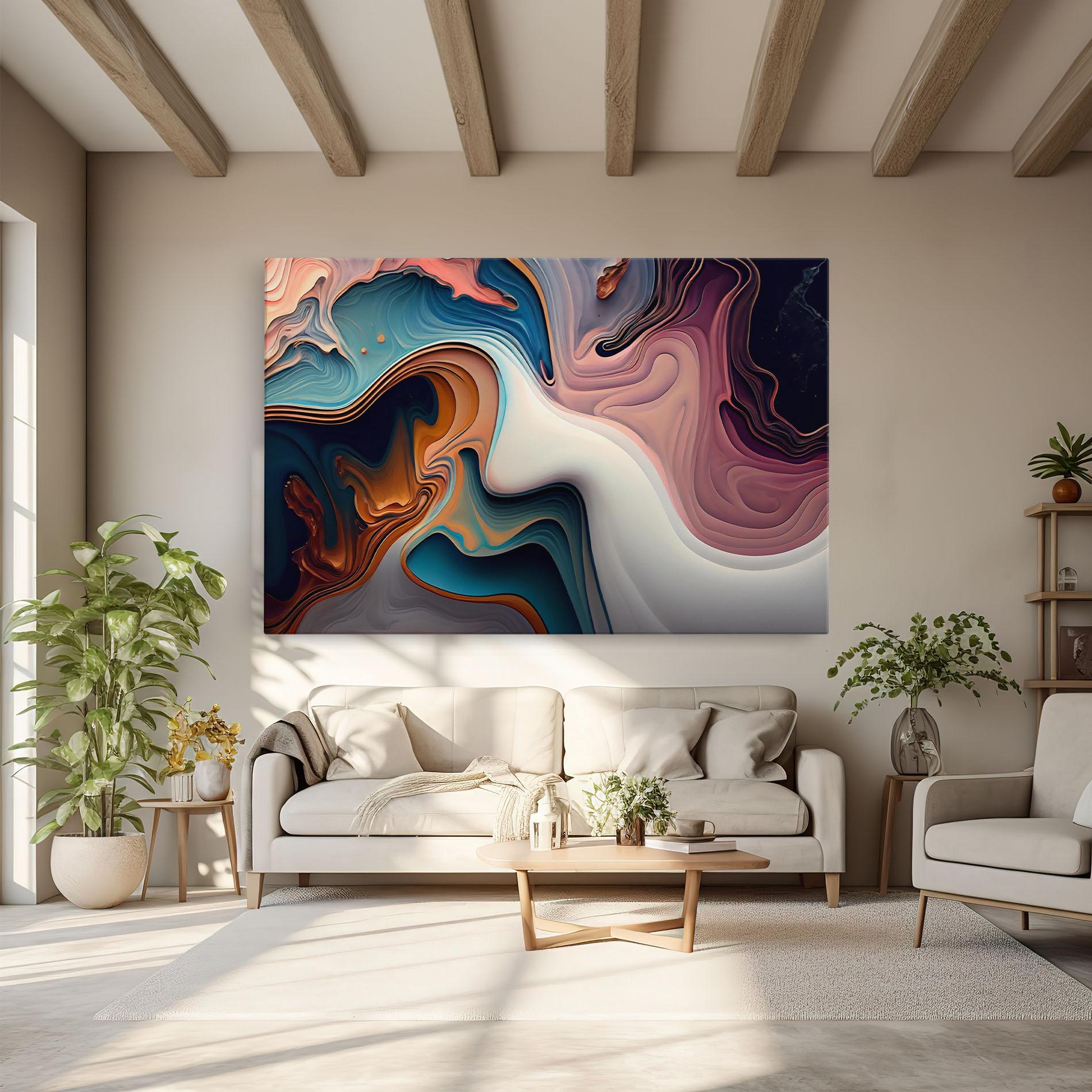 Leinwandbild Mixed Colors Marble mockup 6