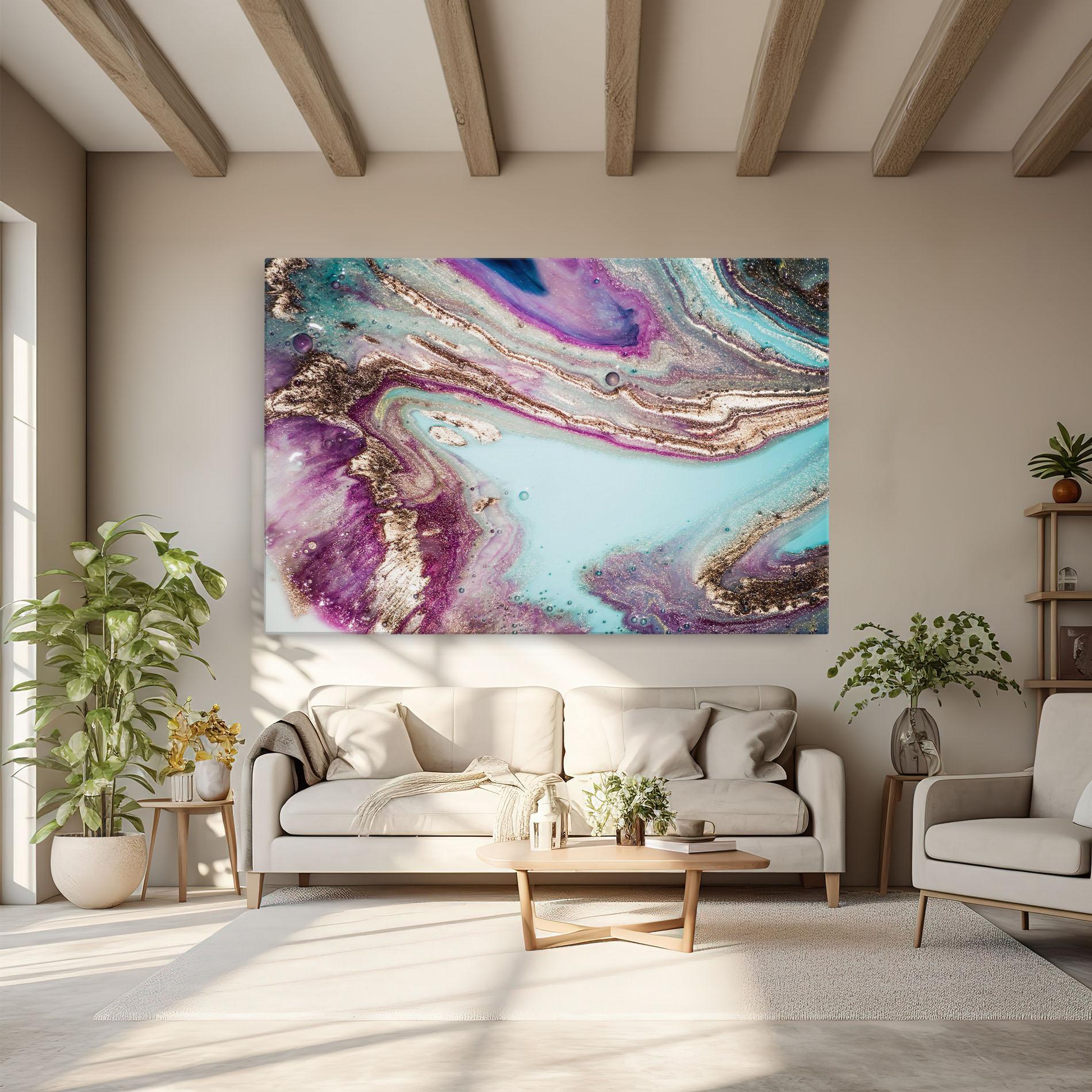 Leinwandbild Pink Marble Shades mockup 6