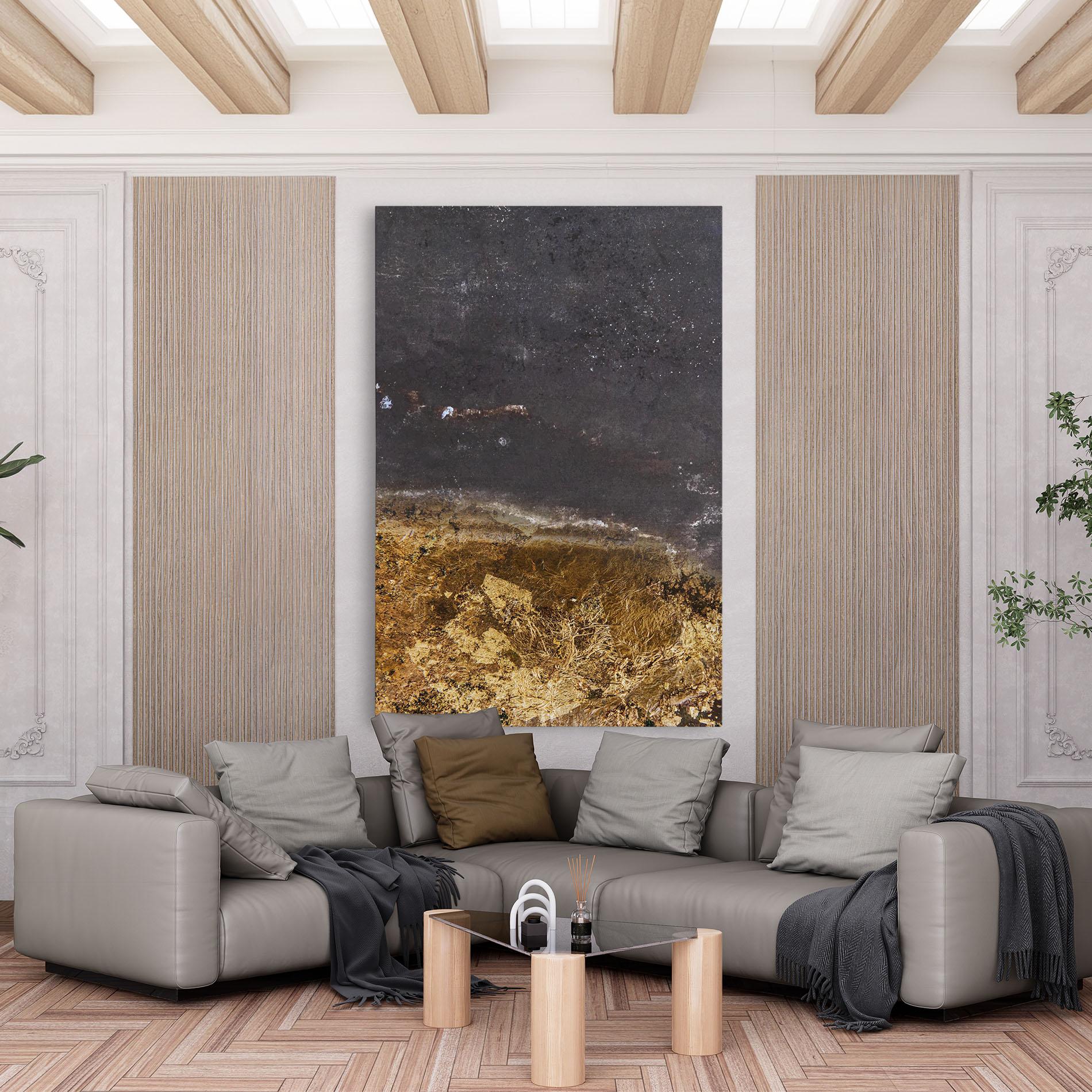 Leinwandbild Gold Dark Grey mockup 6