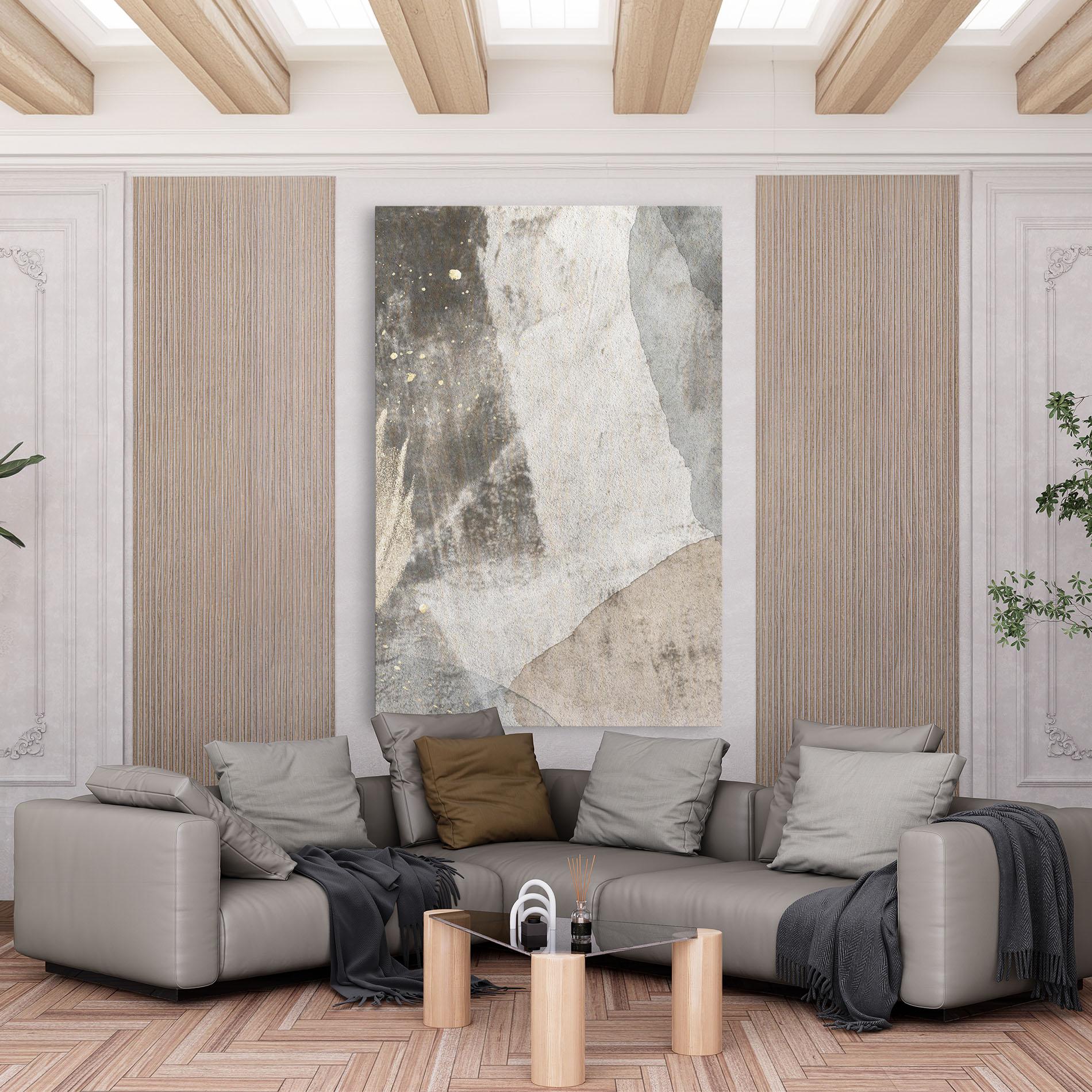 Leinwandbild Light Cream Marble mockup 6
