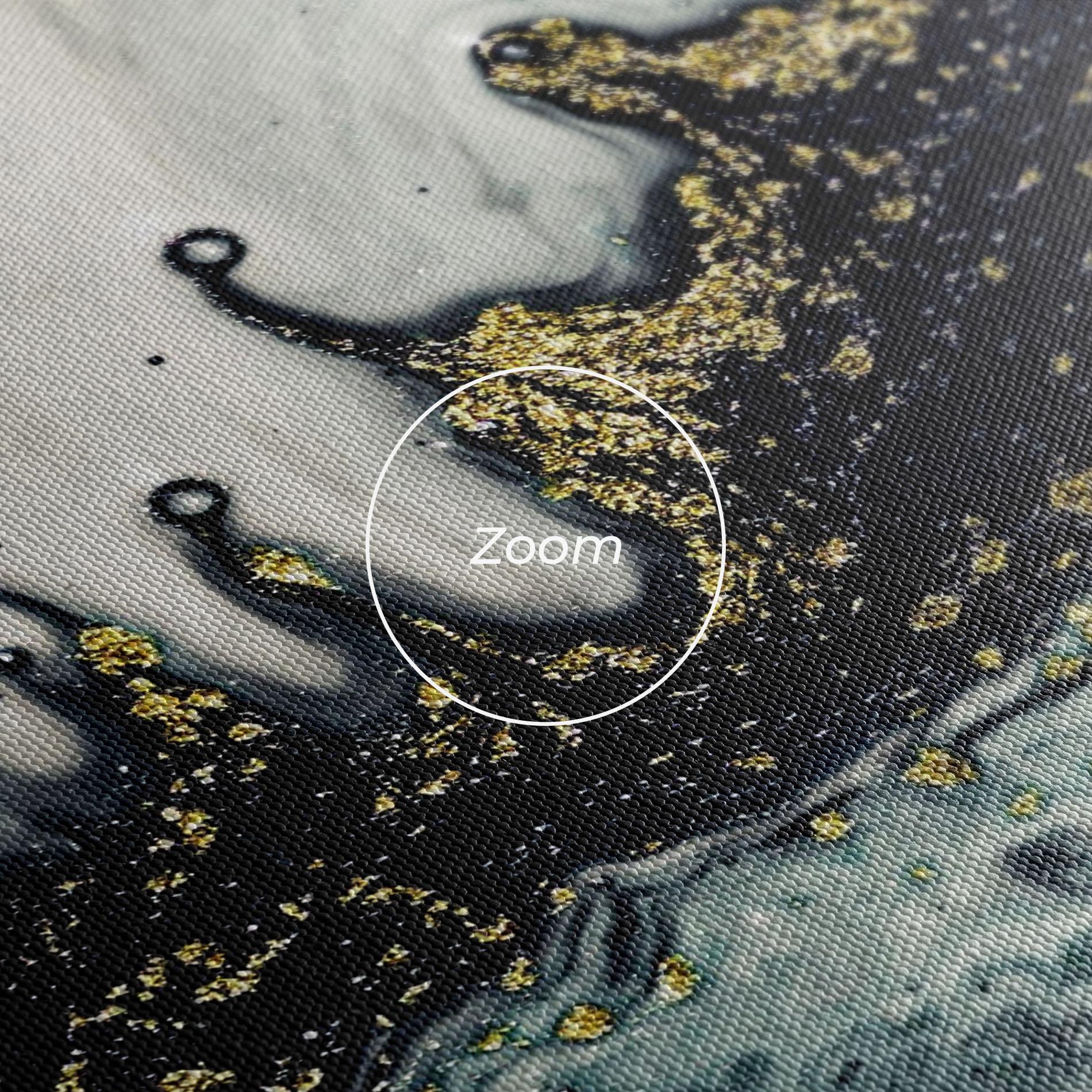 Leinwandbild Abstract Black mockup 3