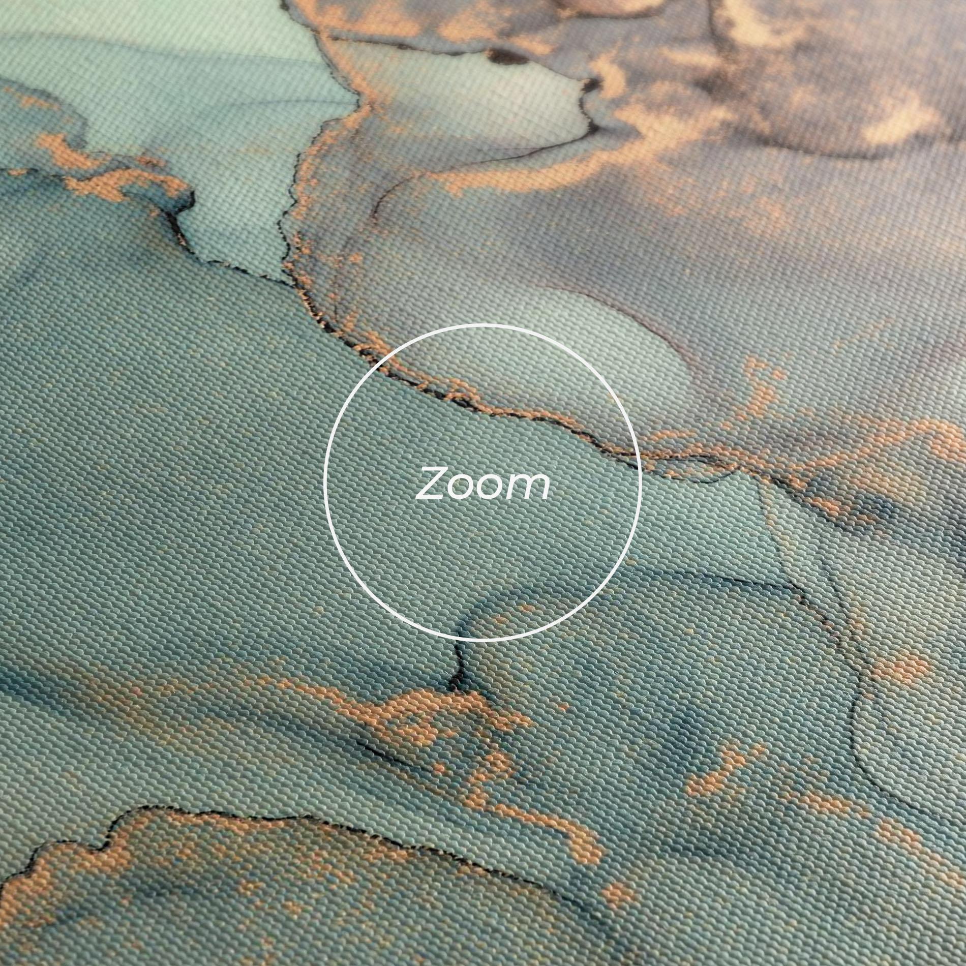 Leinwandbild Abstract Turquoise Marble mockup 3