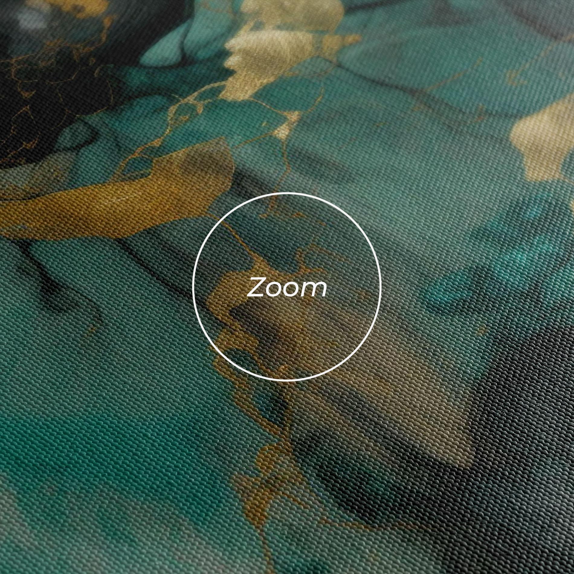 Leinwandbild Dark Green Golden Marble mockup 3