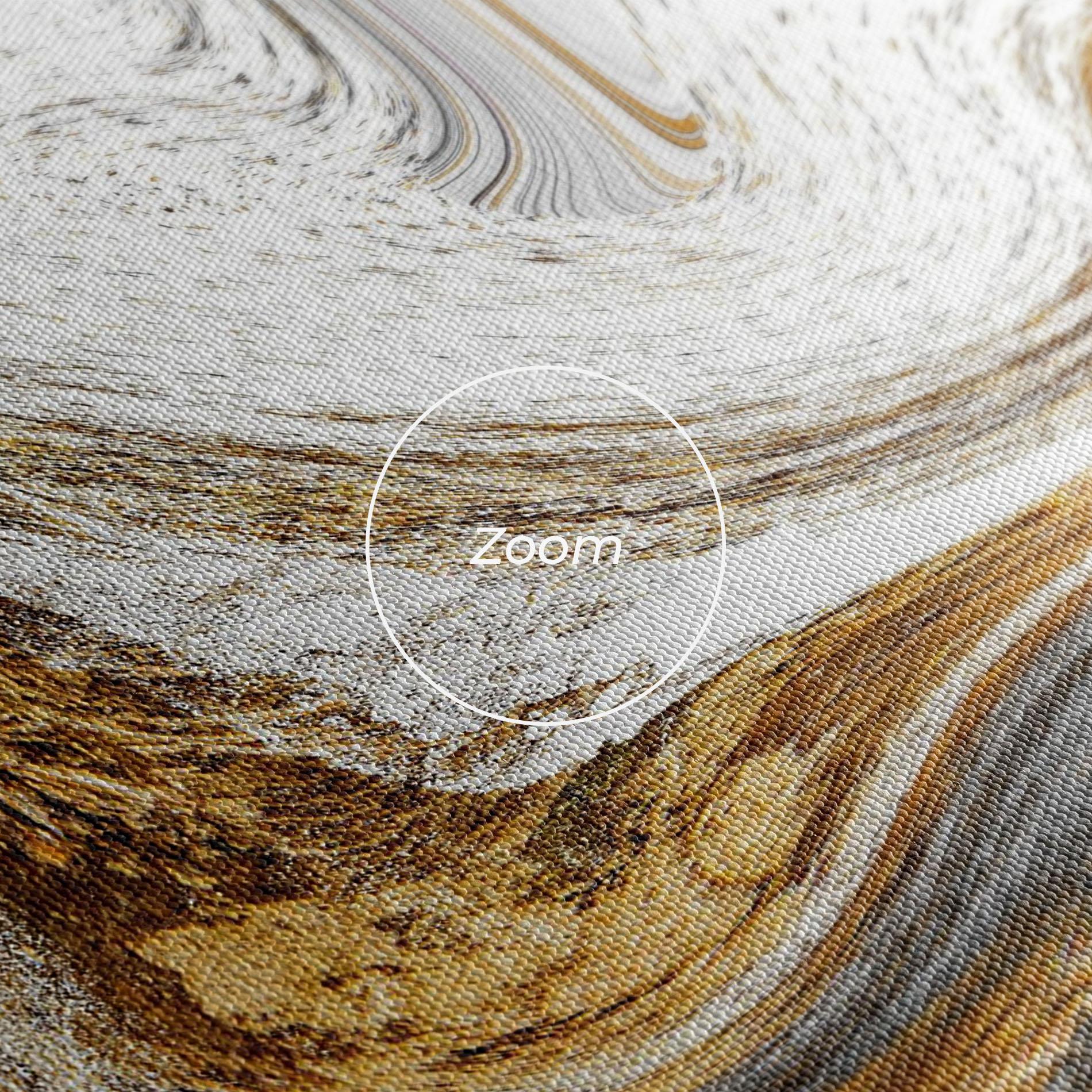 Leinwandbild Gold White Liquid mockup 3