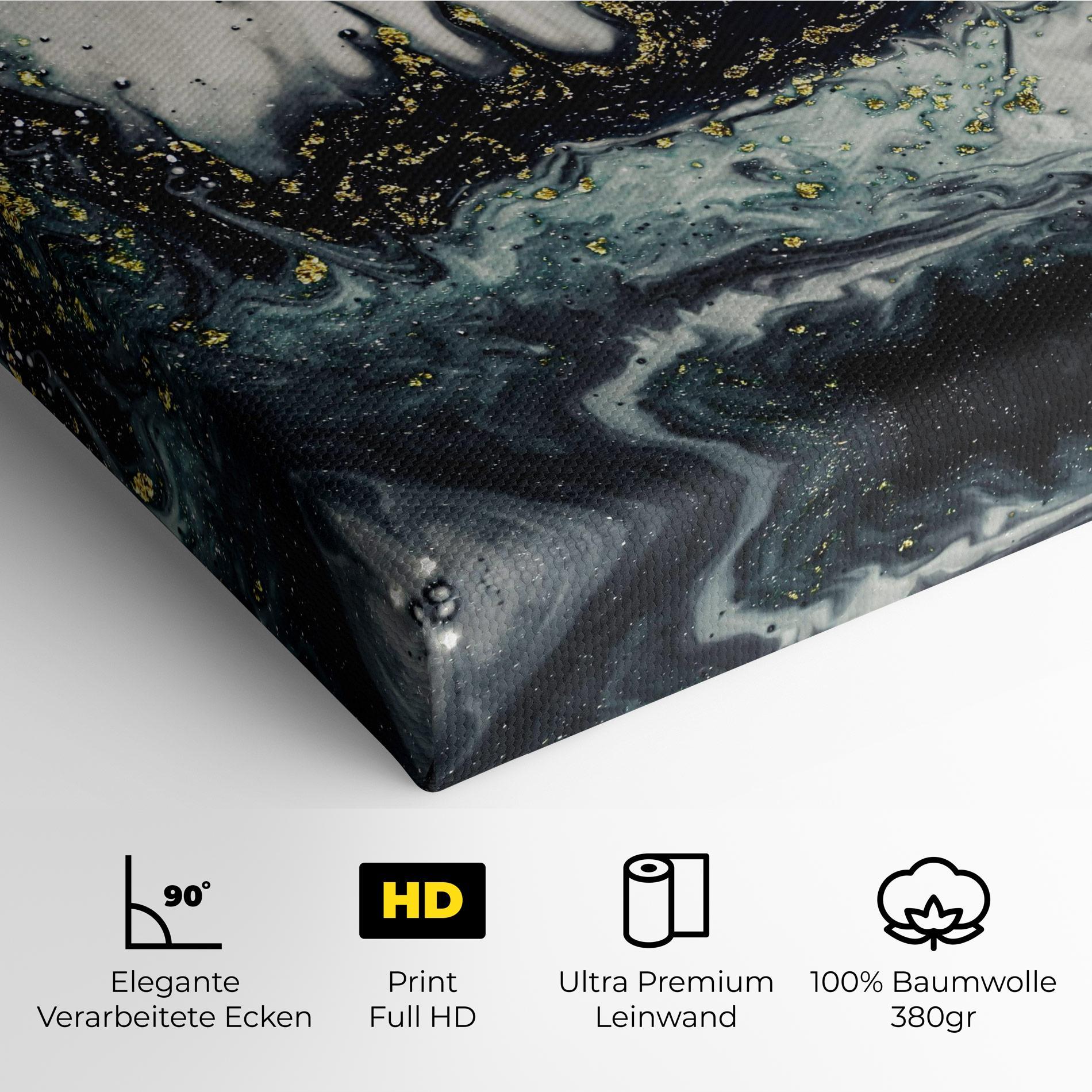 Leinwandbild Abstract Black mockup 4