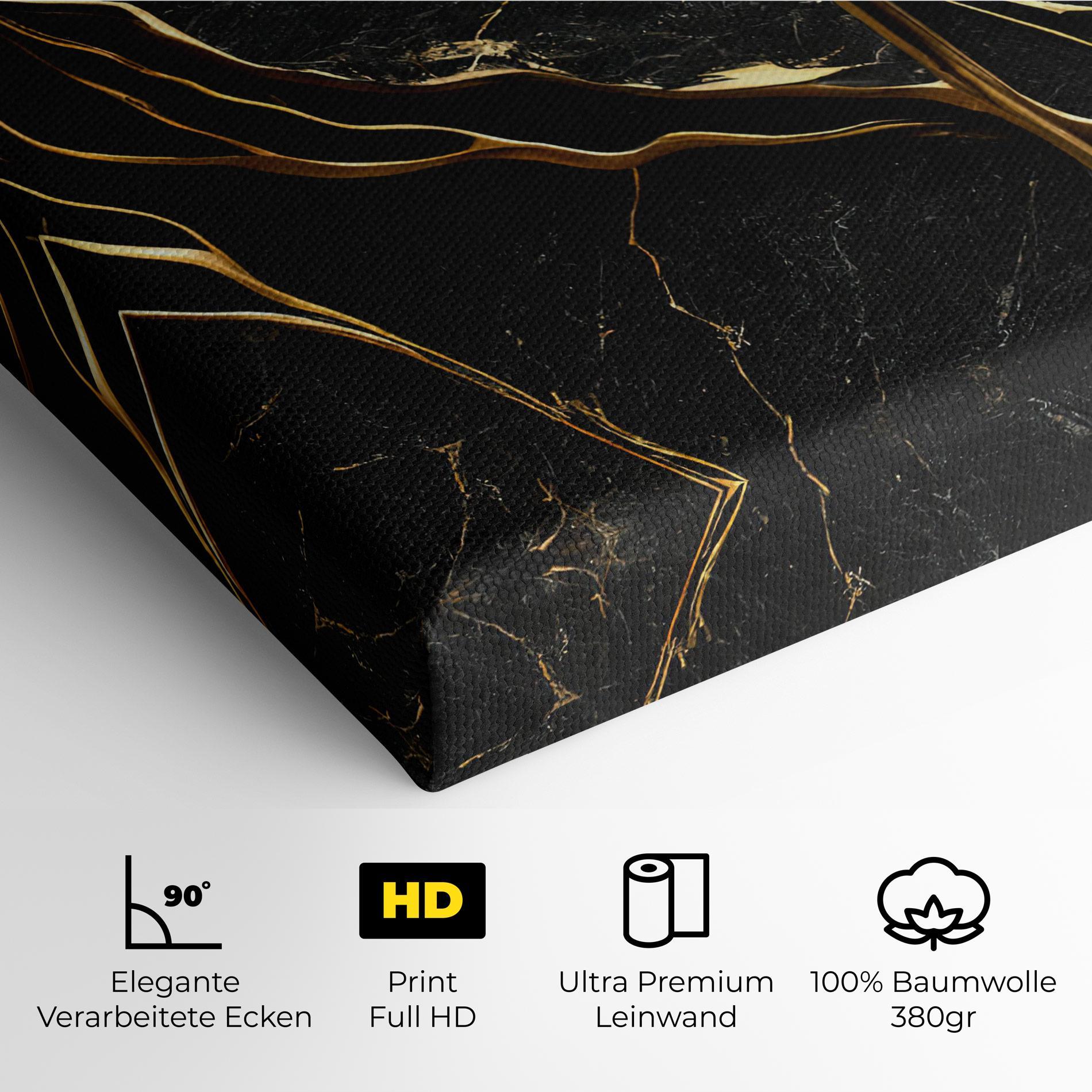 Leinwandbild Black Square Marble mockup 4