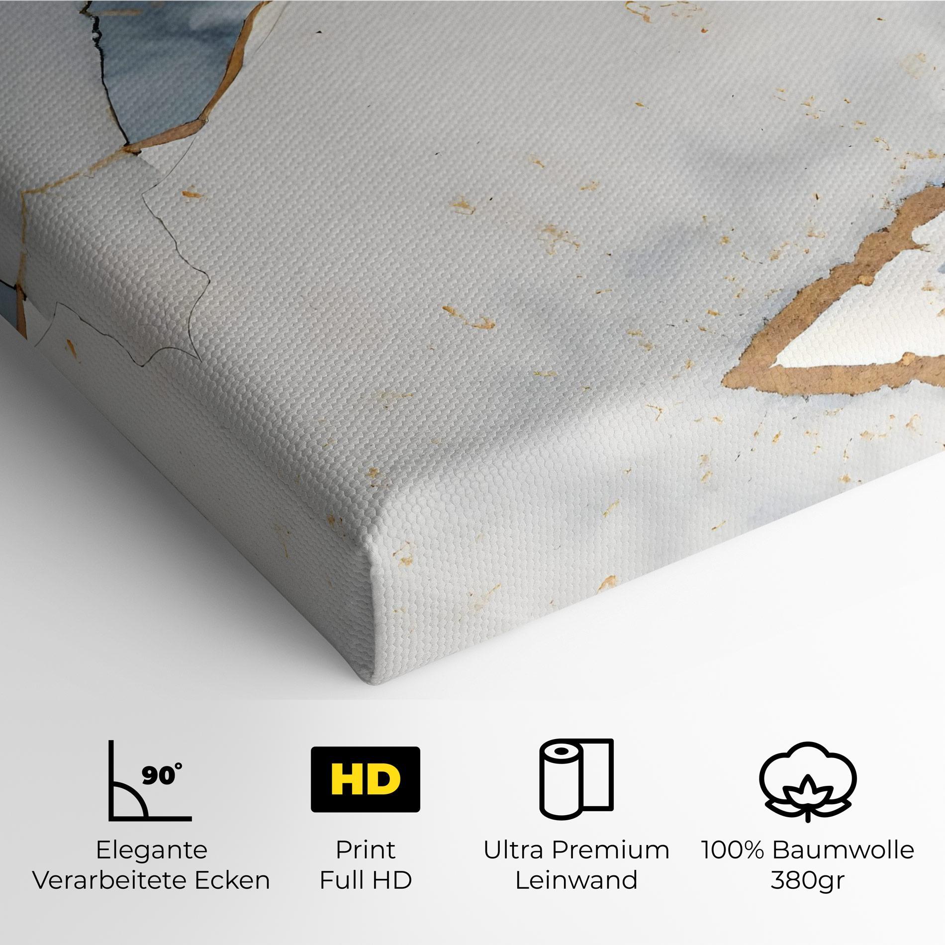 Leinwandbild Blue Watercolor mockup 4