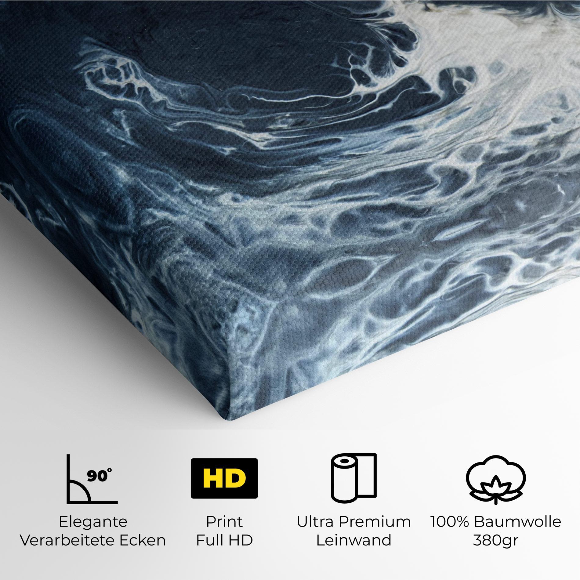 Leinwandbild Dark Blue Wave mockup 4