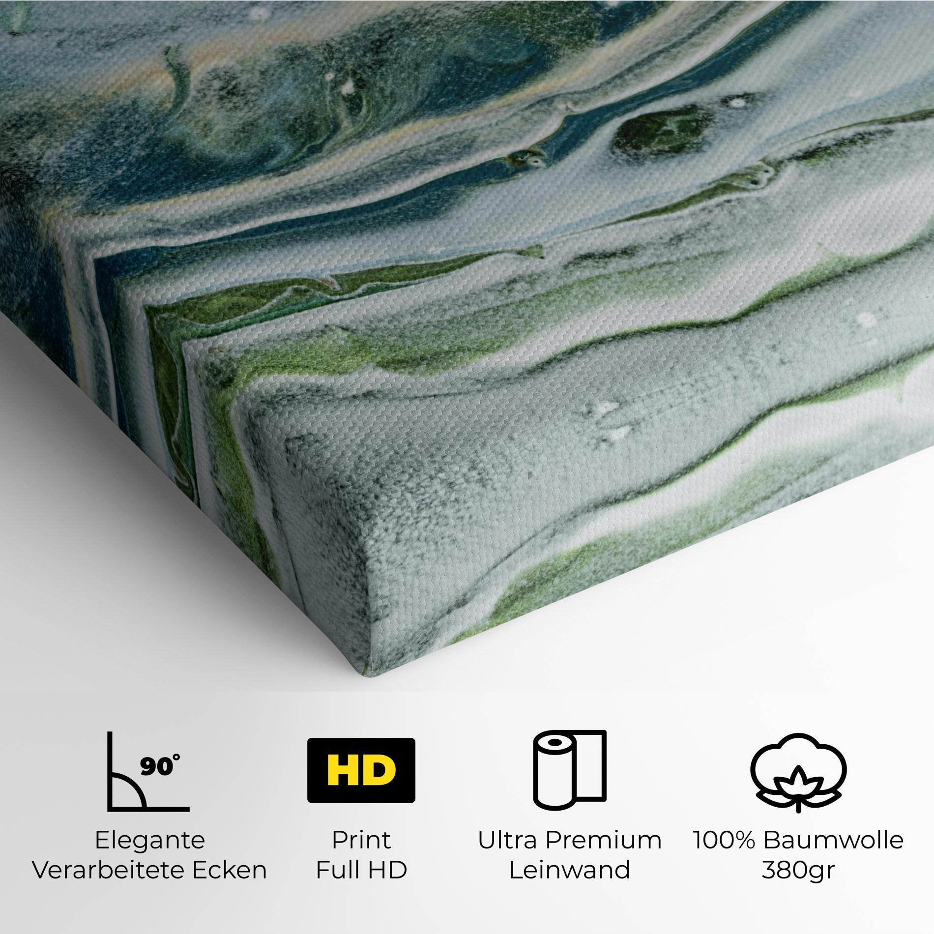 Leinwandbild Dark Green Liquid mockup 4