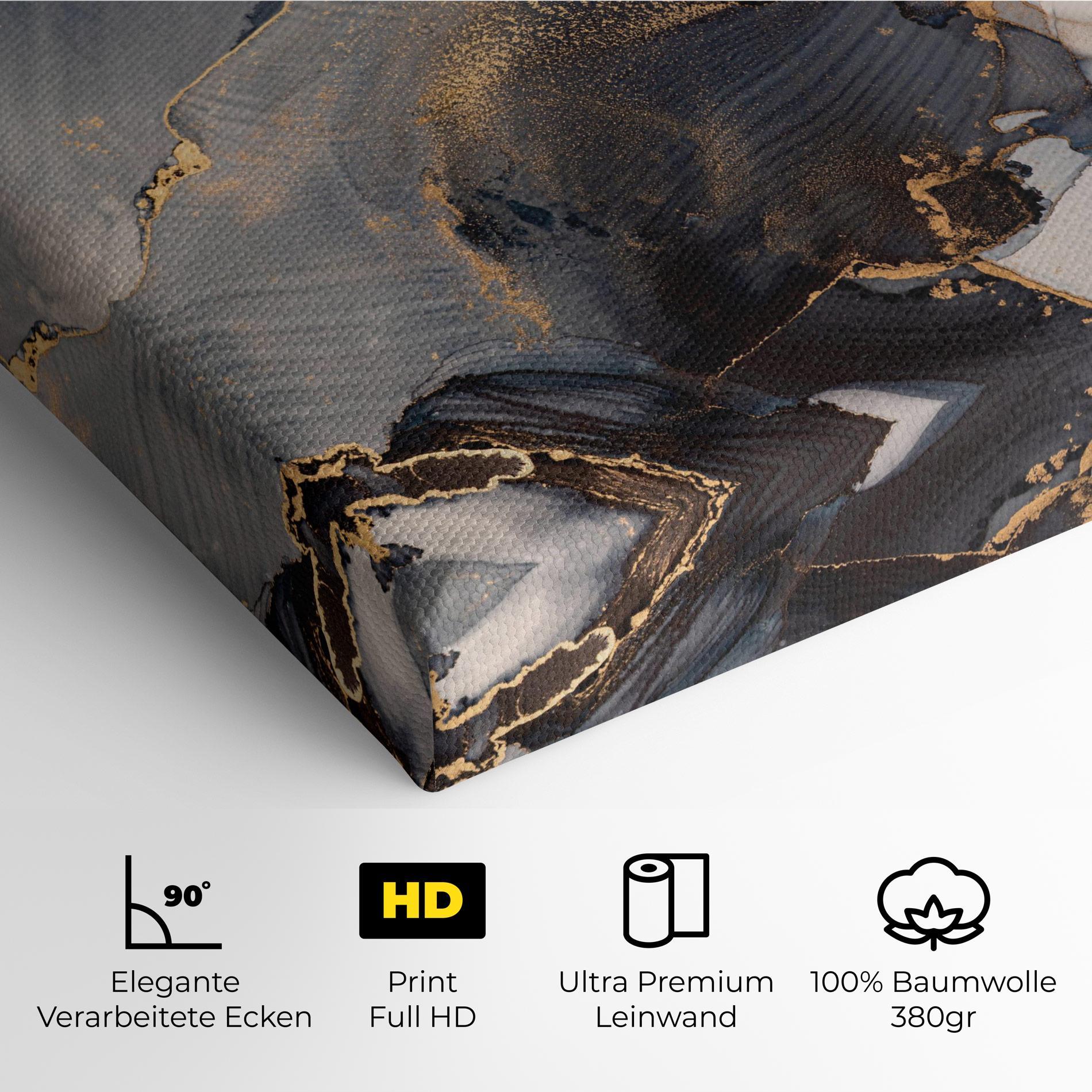 Leinwandbild Golden Abstract Marble mockup 4