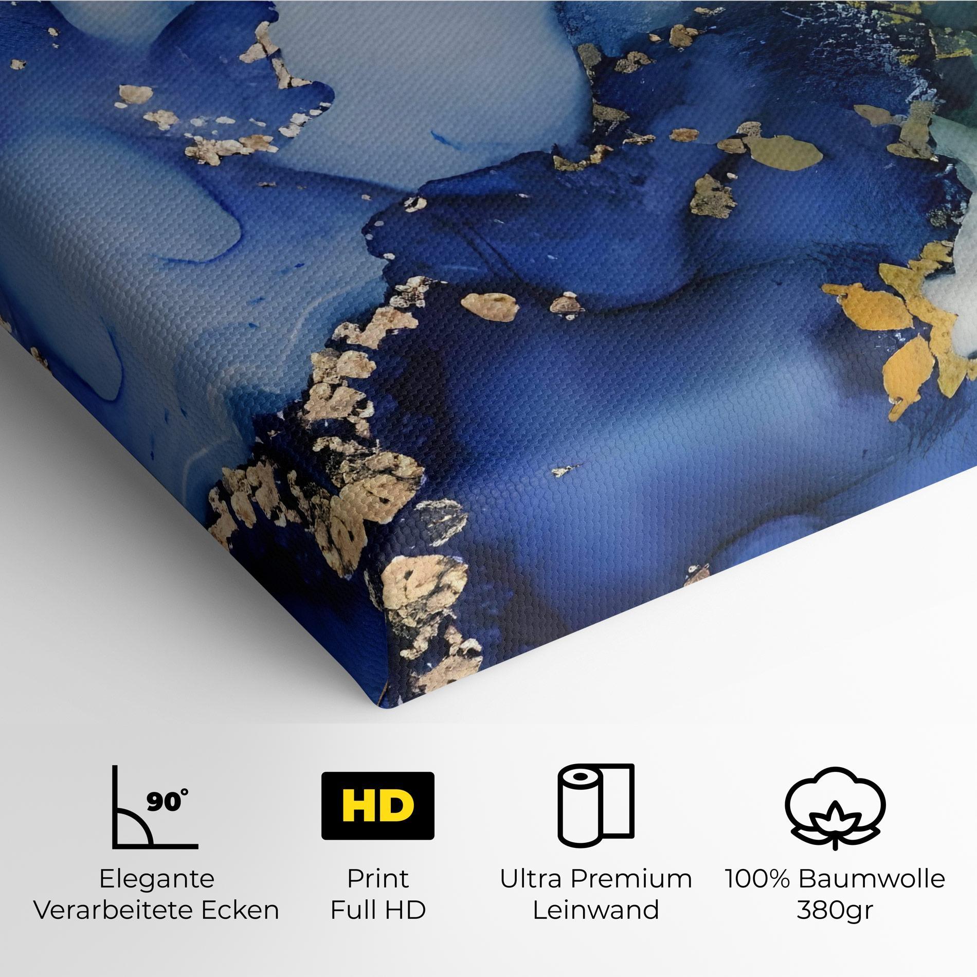 Leinwandbild Green Paint Marble mockup 4