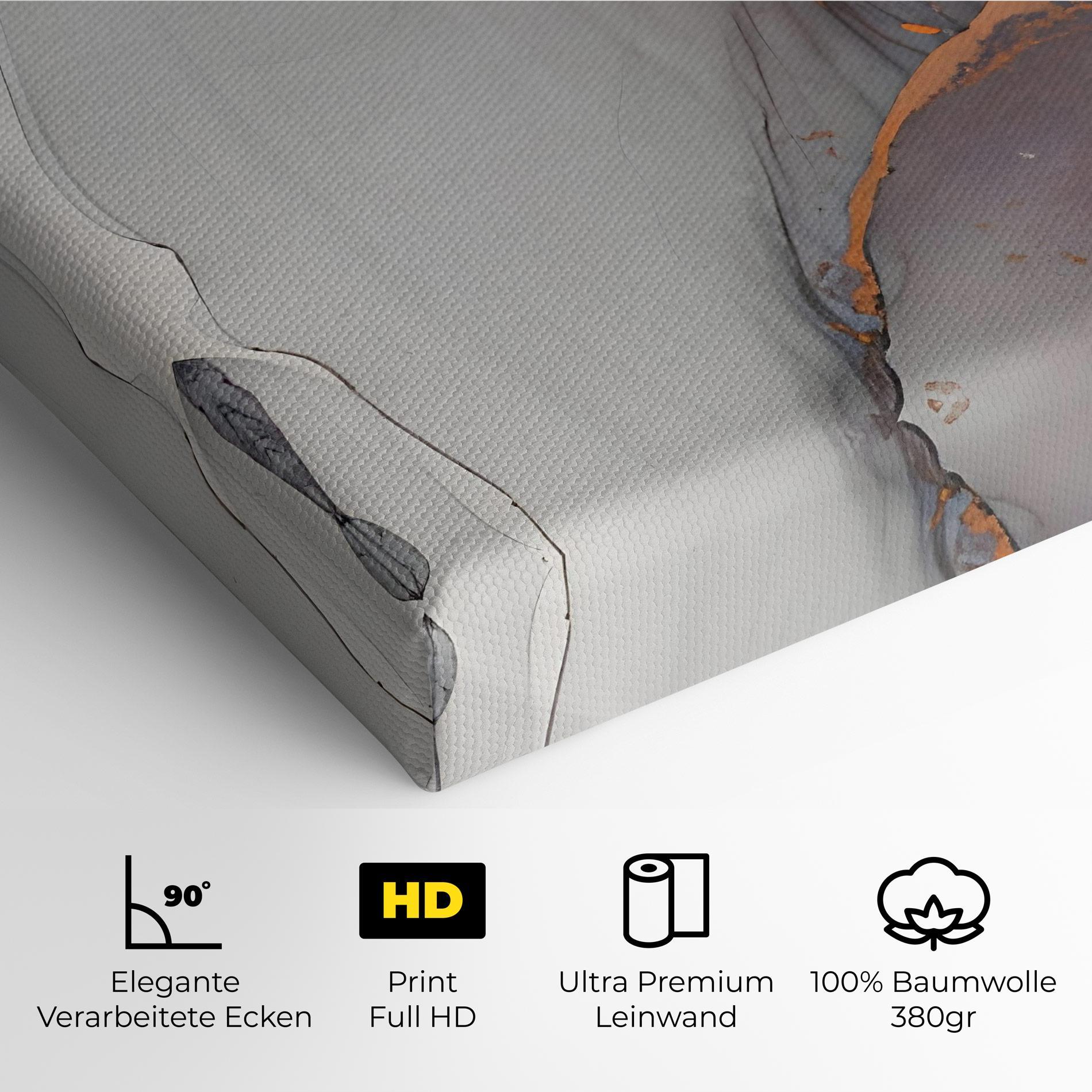 Leinwandbild Grey Pink Liquid Marble mockup 4