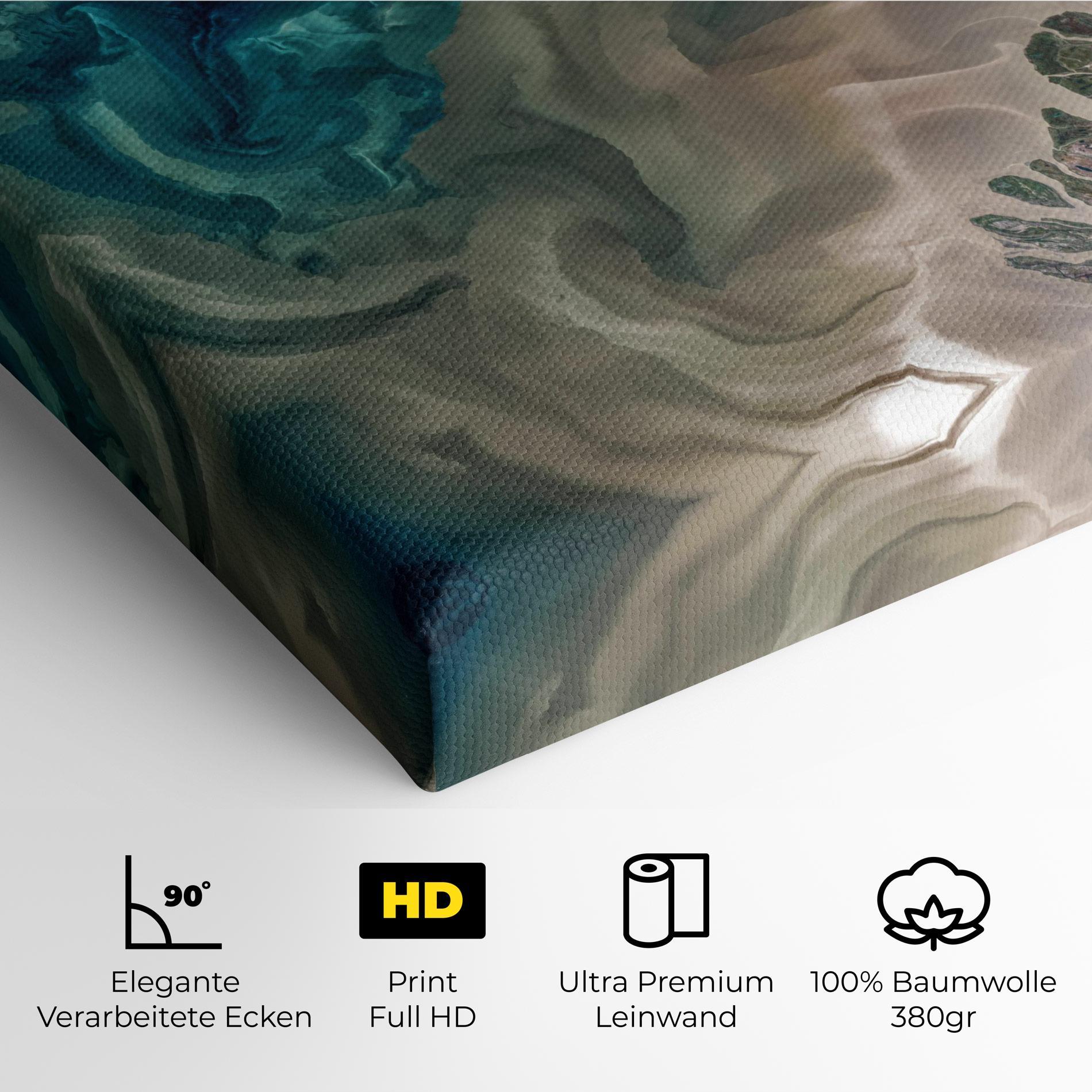 Leinwandbild Ocean Blue Marble mockup 4