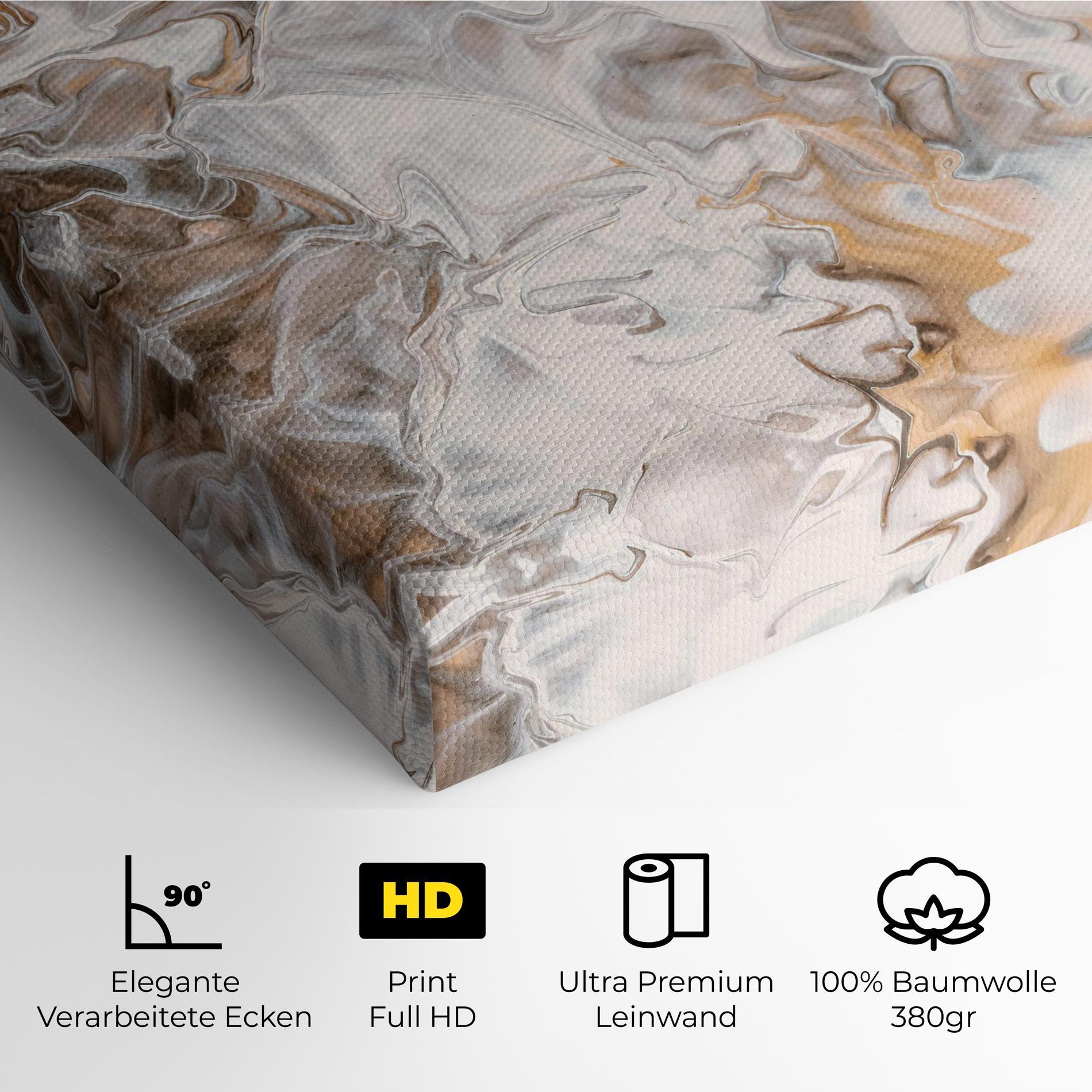 Leinwandbild White Gold Abstract mockup 4