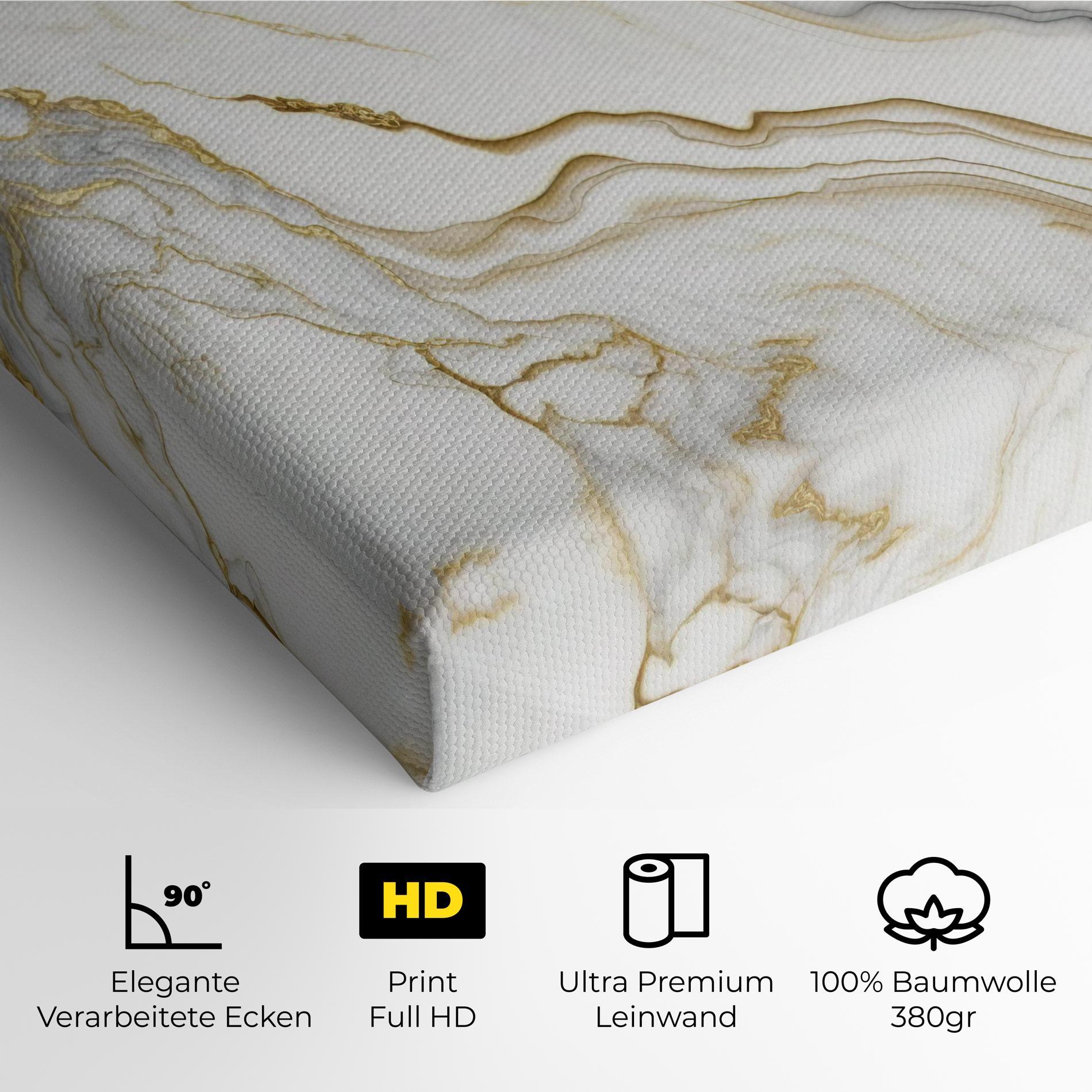 Leinwandbild White Golden Marble mockup 4
