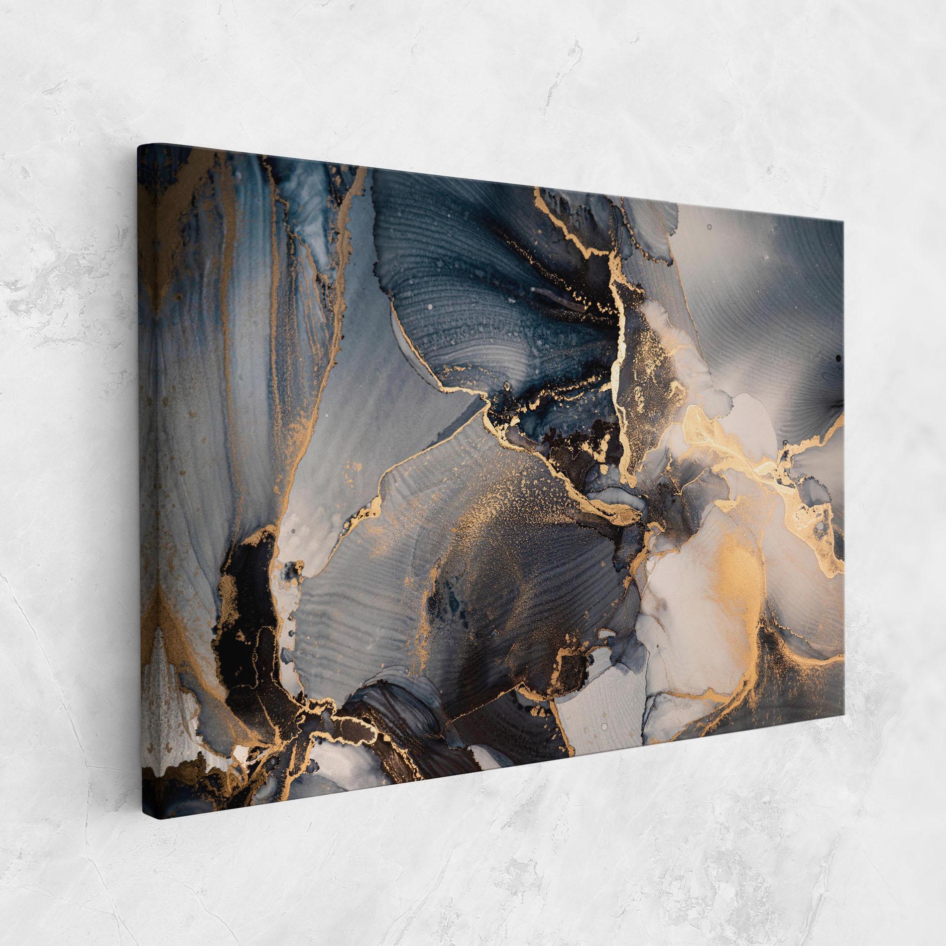 Leinwandbild Golden Abstract Marble mockup 1