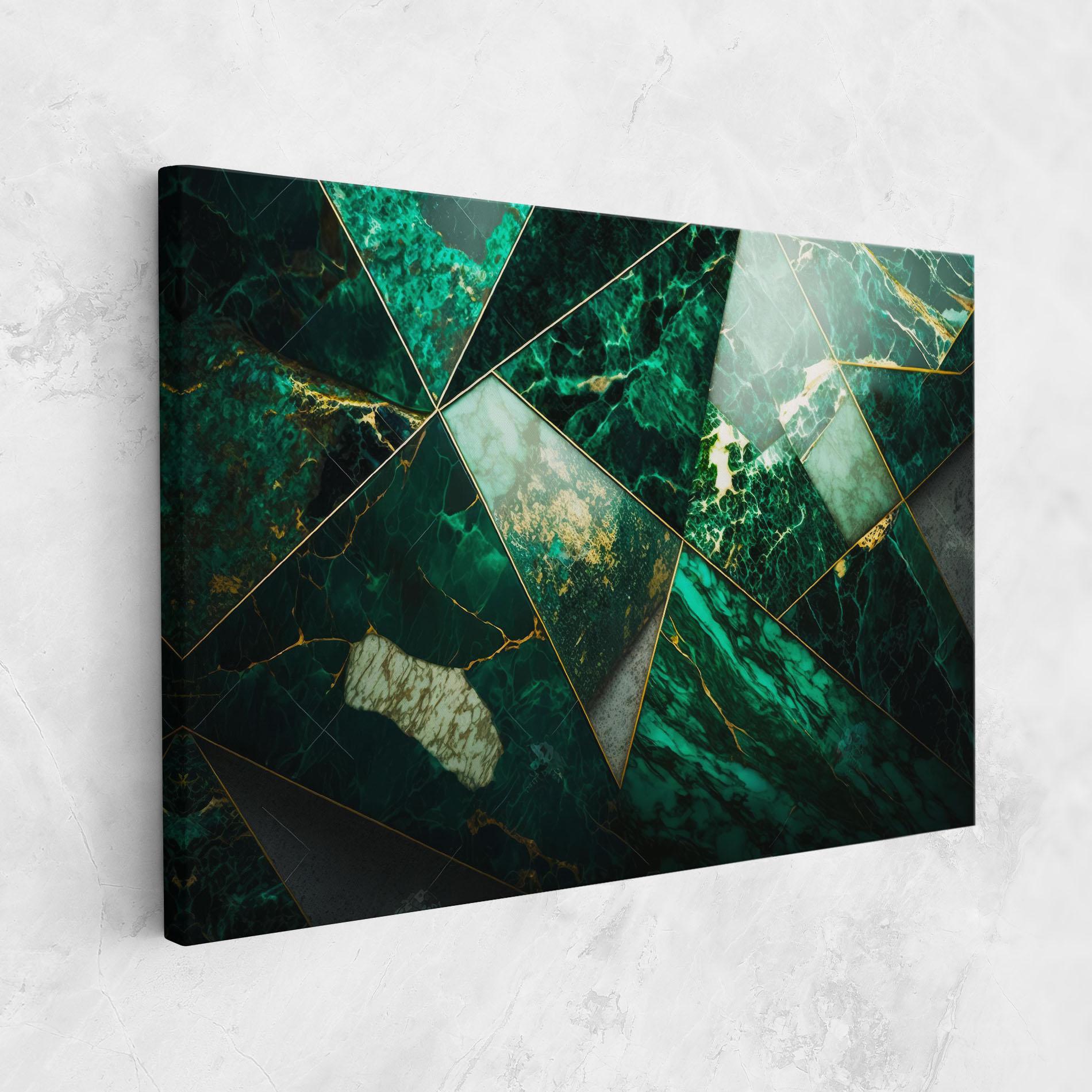 Leinwandbild Green Marble mockup 1