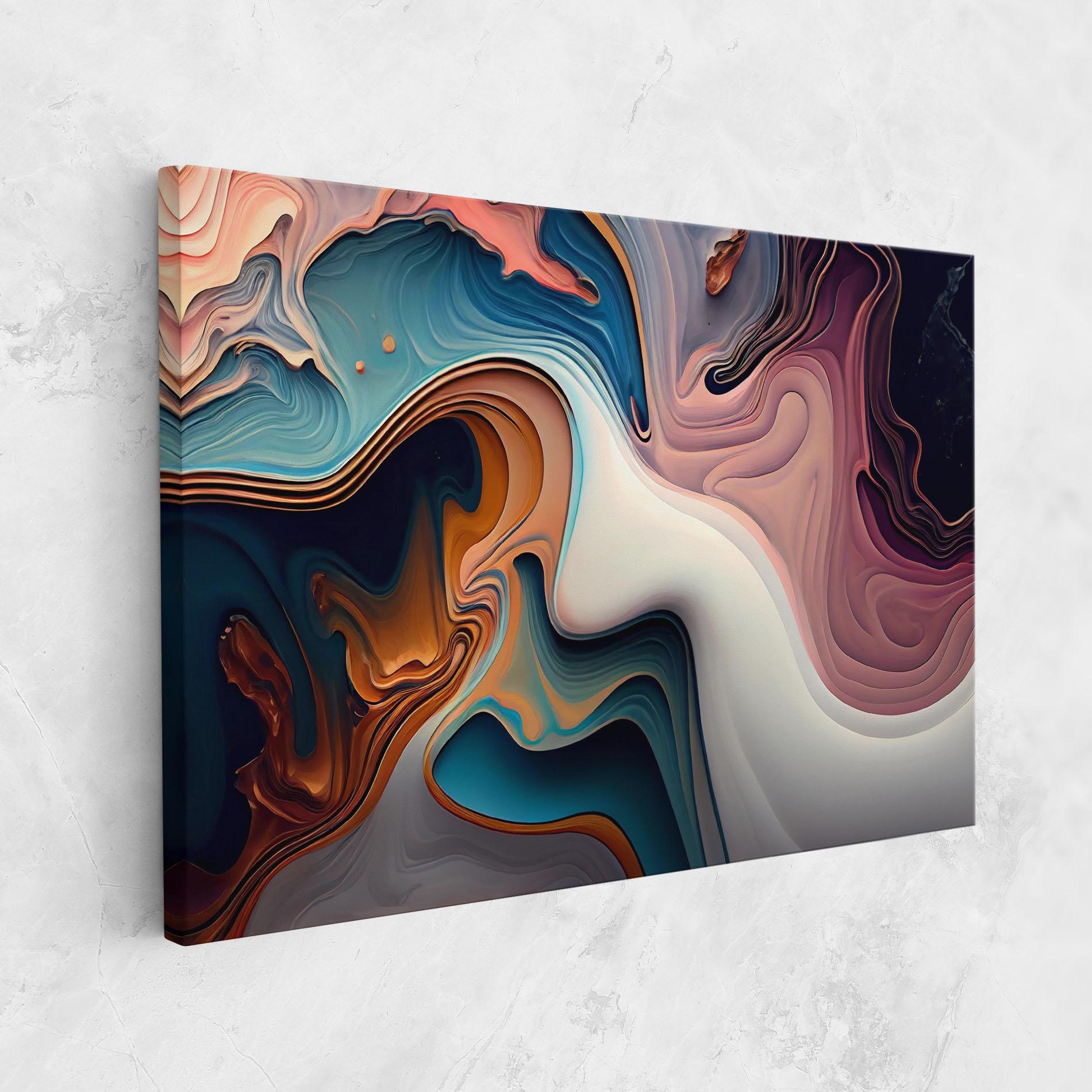 Leinwandbild Mixed Colors Marble mockup 1