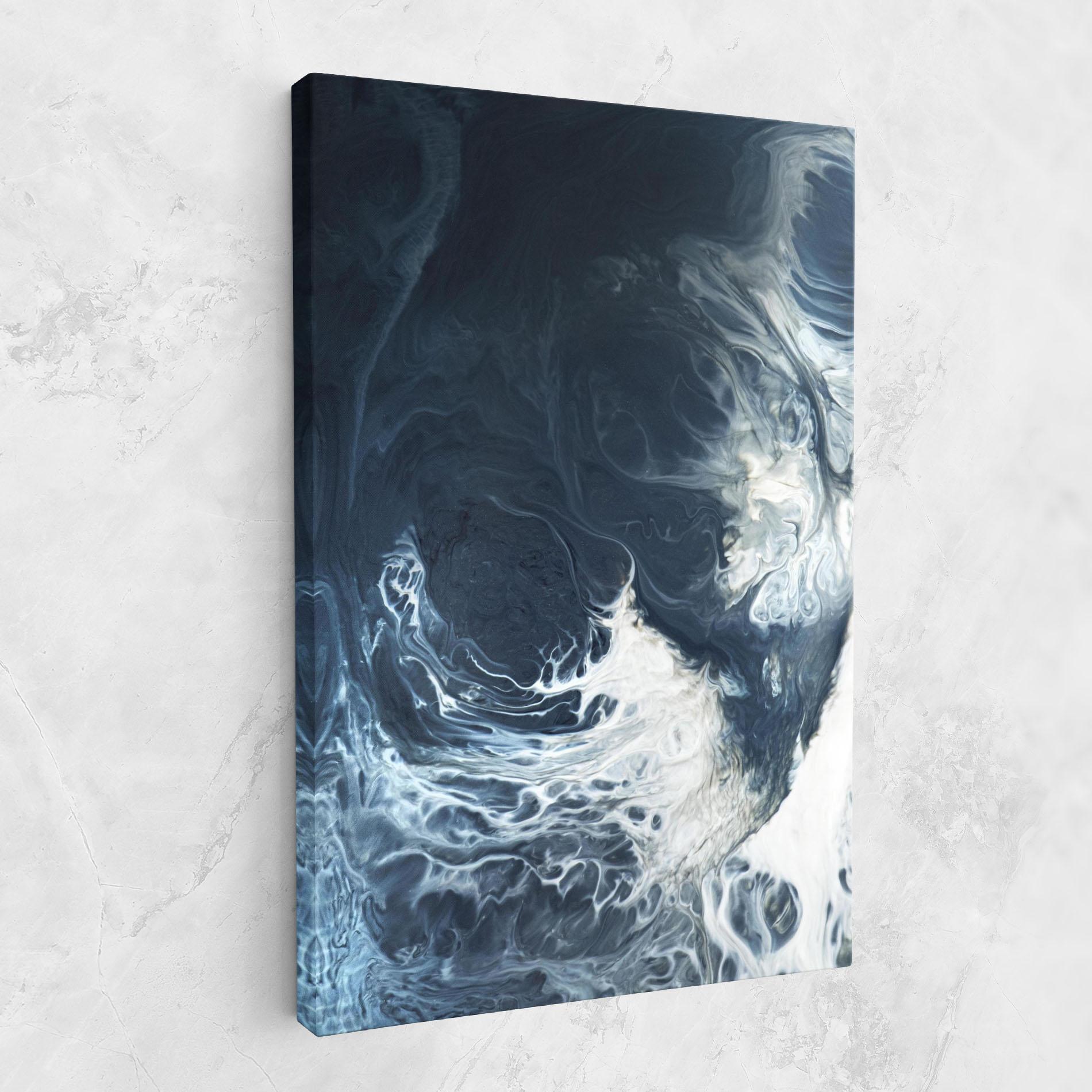 Leinwandbild Dark Blue Wave mockup 1
