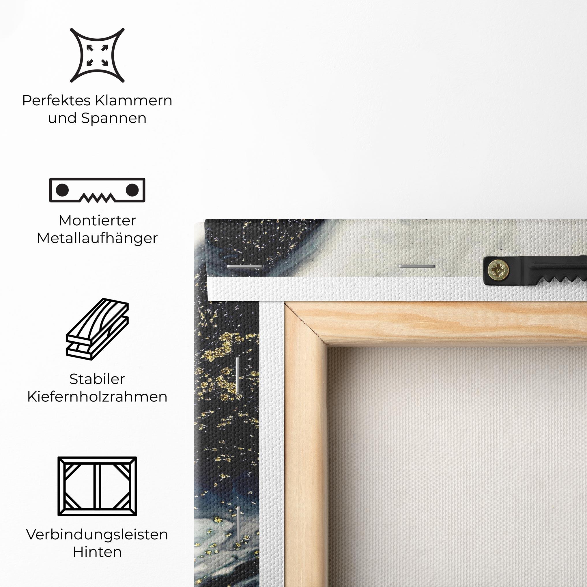 Leinwandbild Abstract Black mockup 5