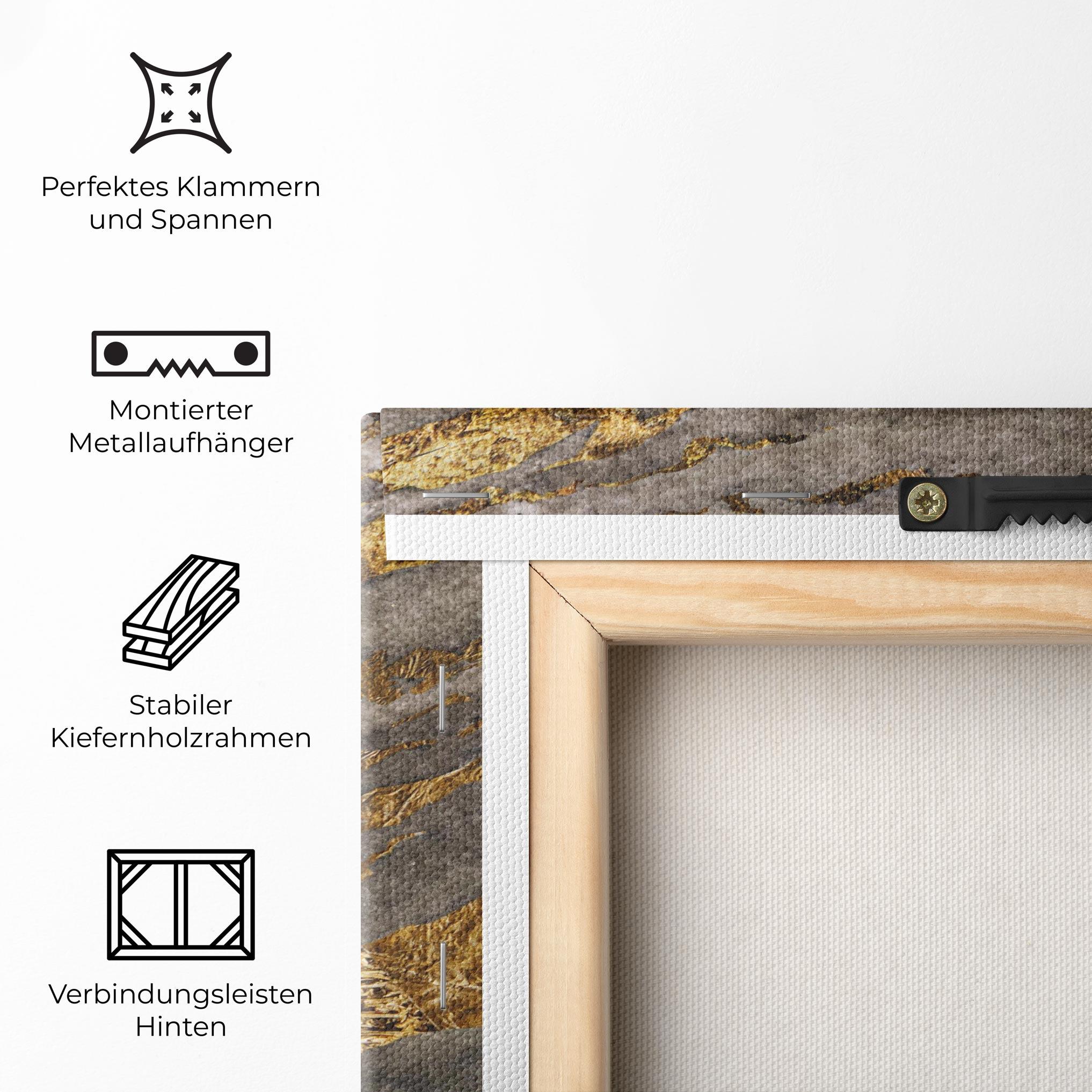 Leinwandbild Dark Colden Grey mockup 5