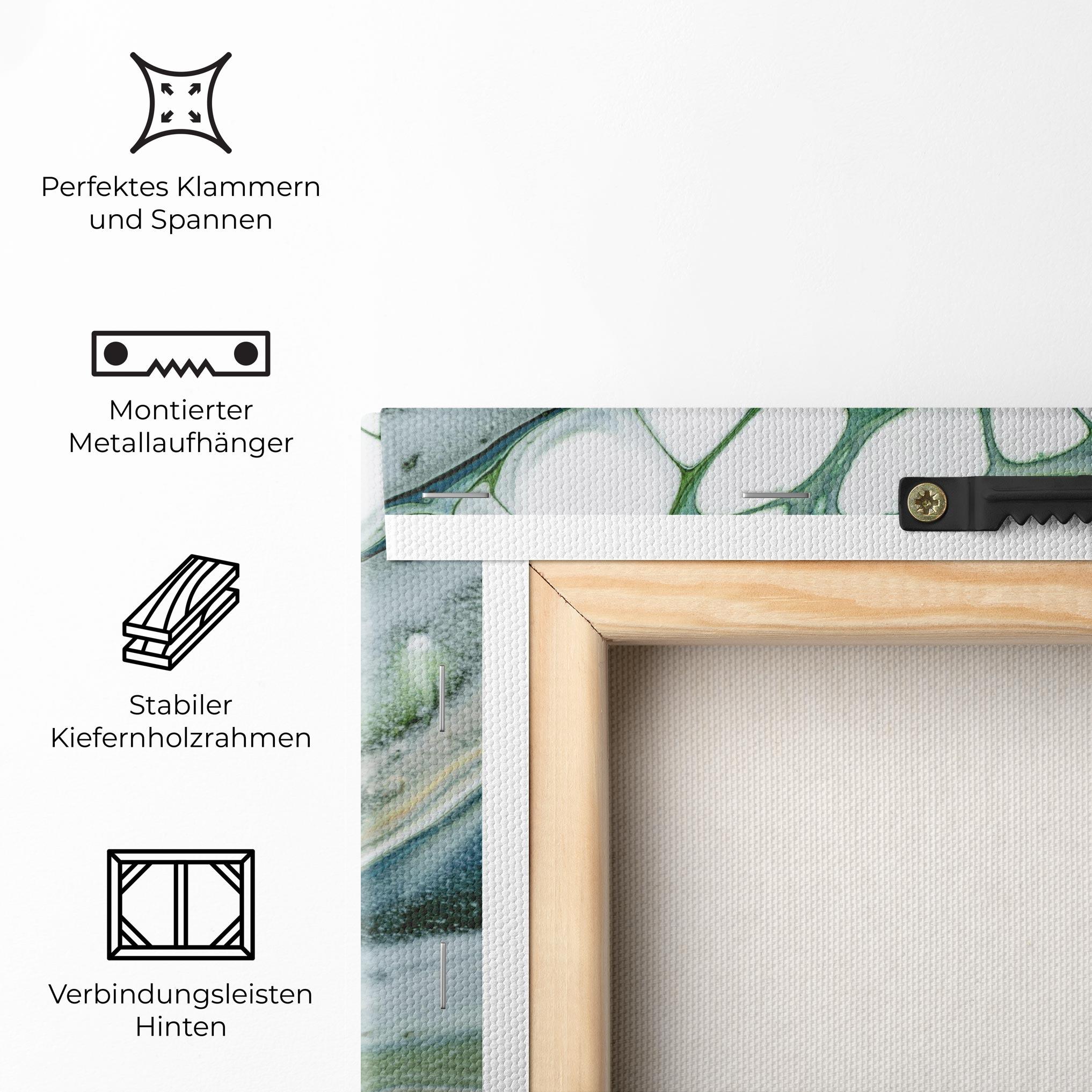 Leinwandbild Dark Green Liquid mockup 5