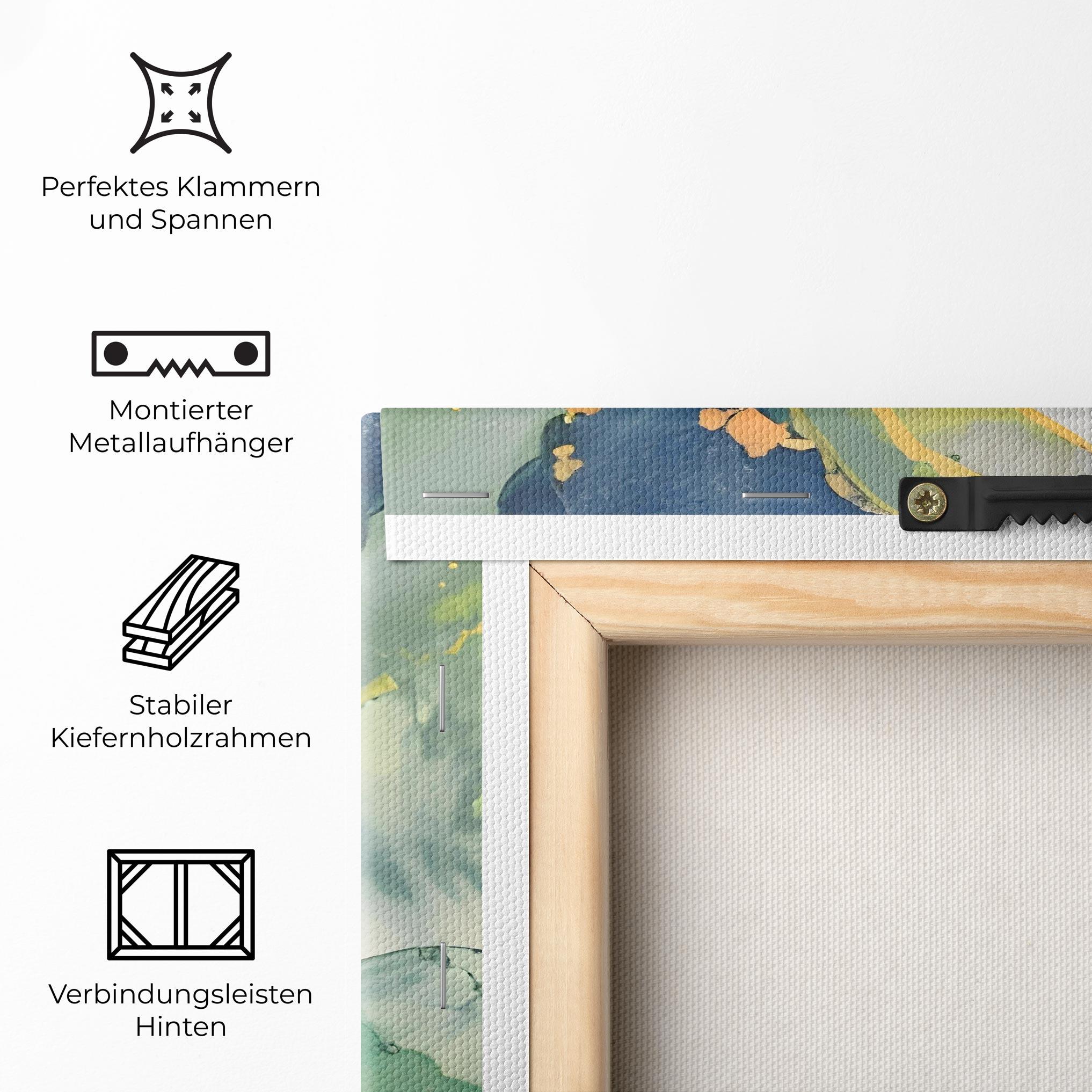 Leinwandbild Green Paint Marble mockup 5